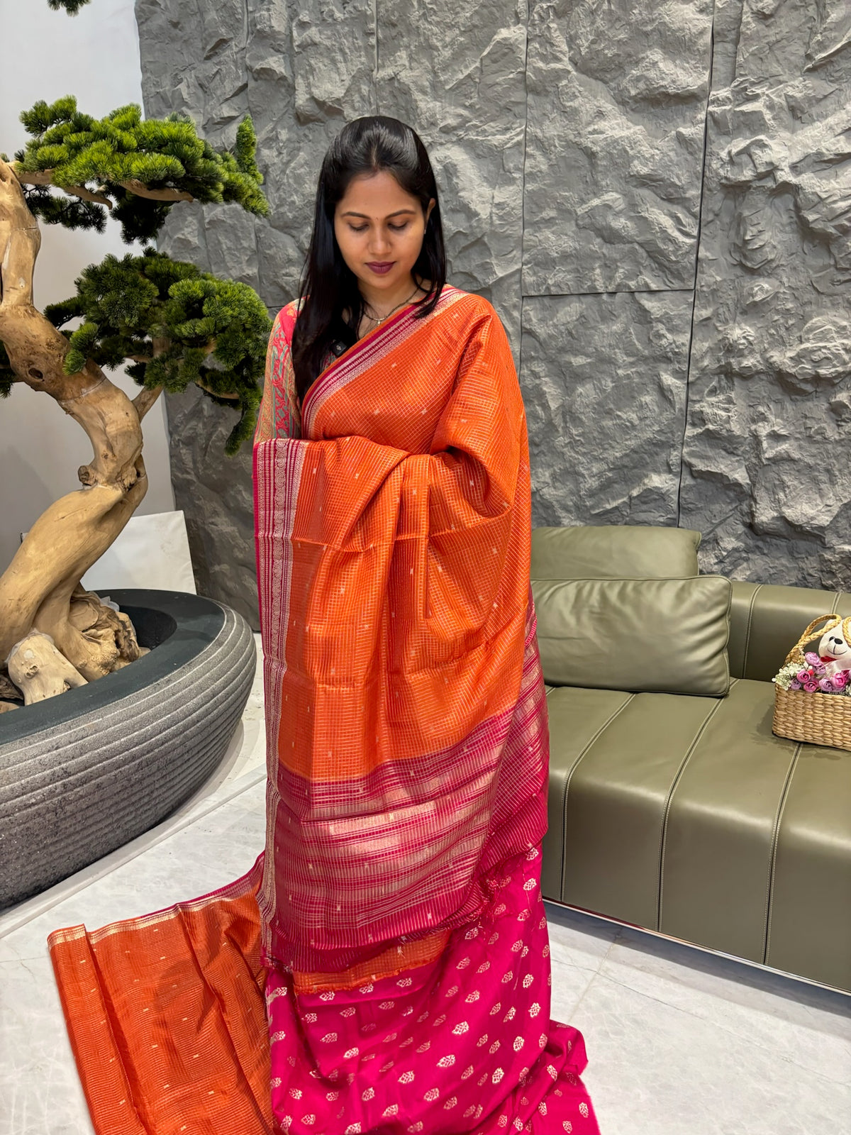 Mysore silk orange
