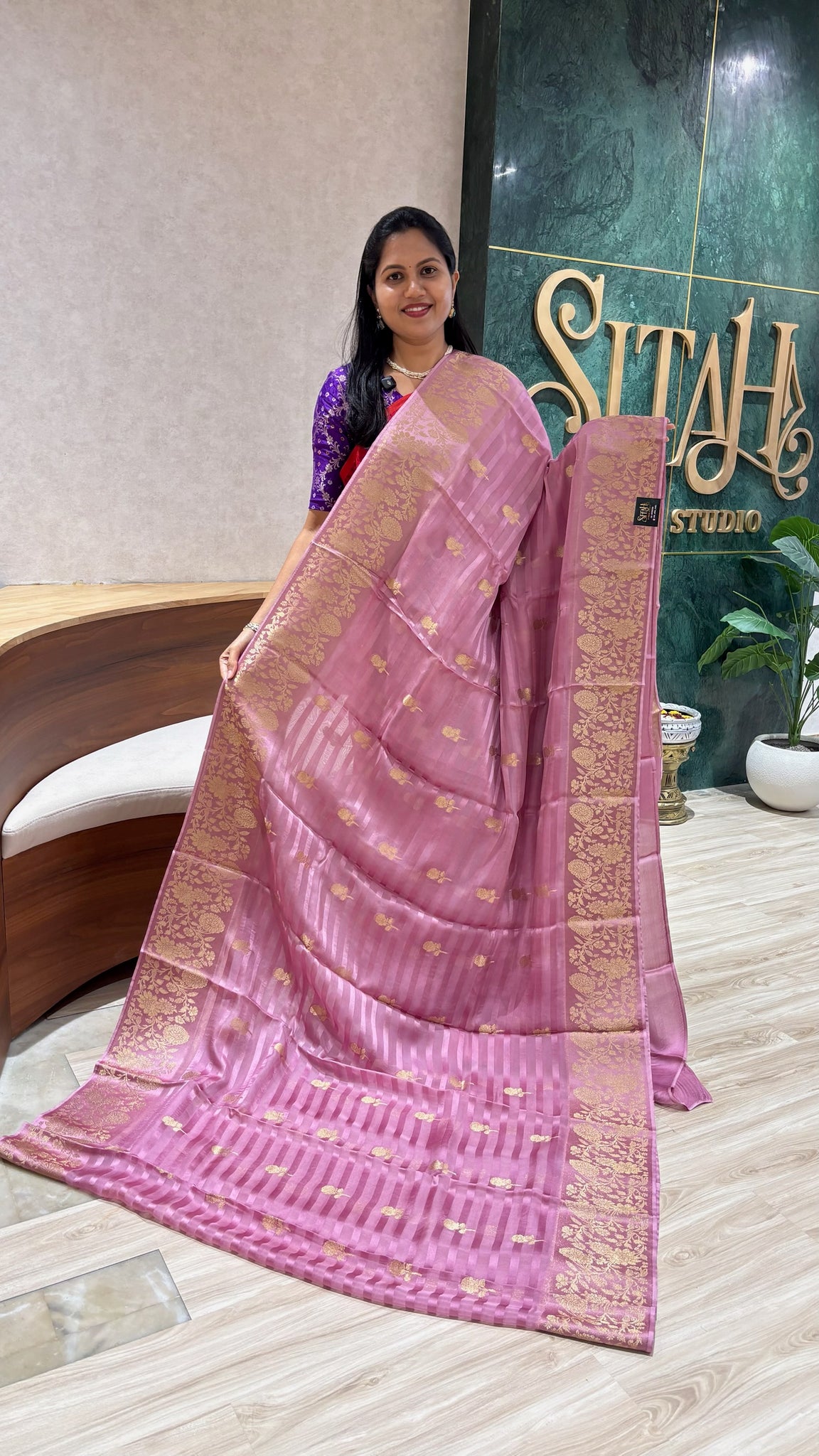 Crepe georgette onion pink