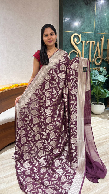 Georgette allover wine shade