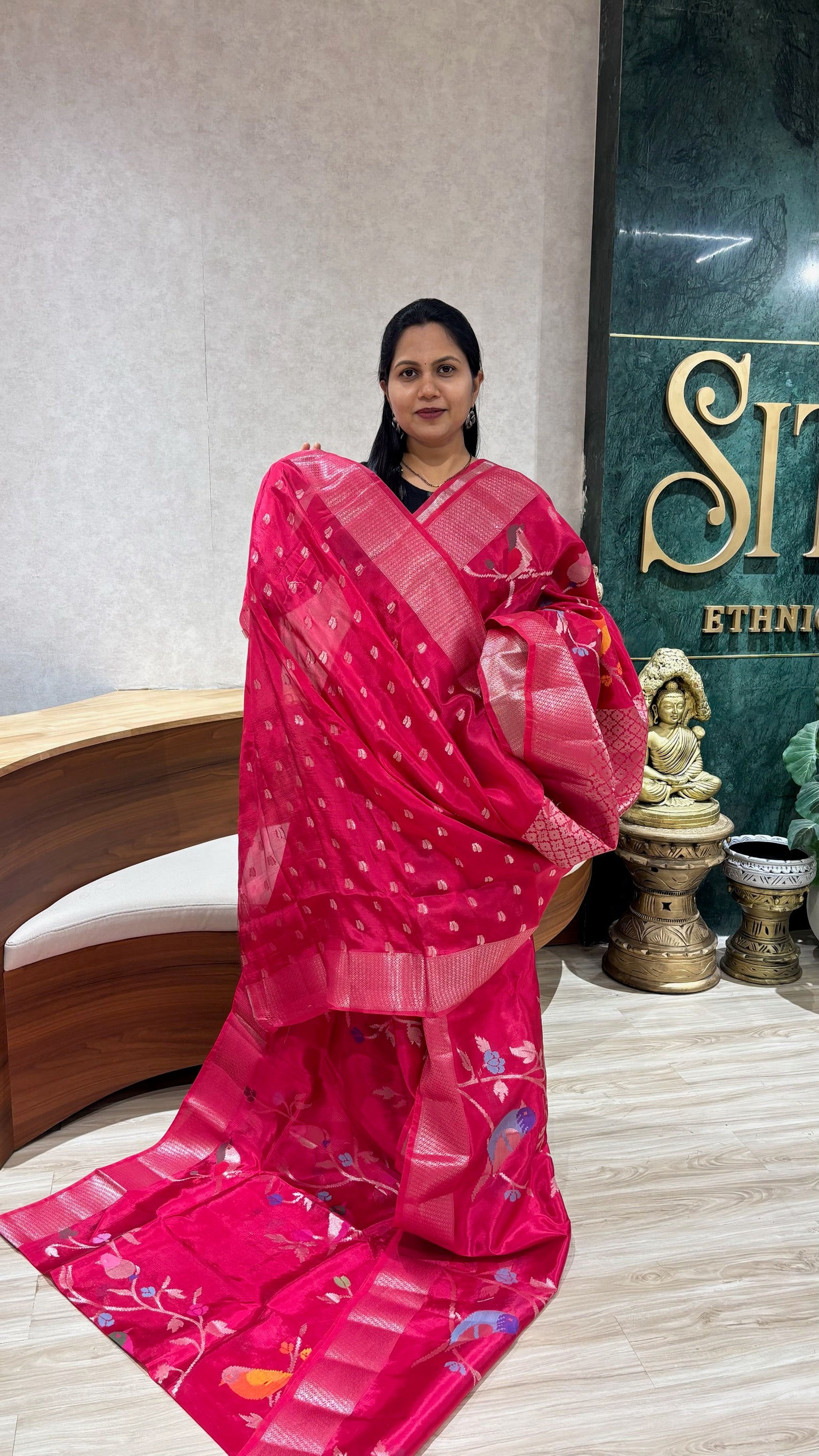 Paper silk all over pink