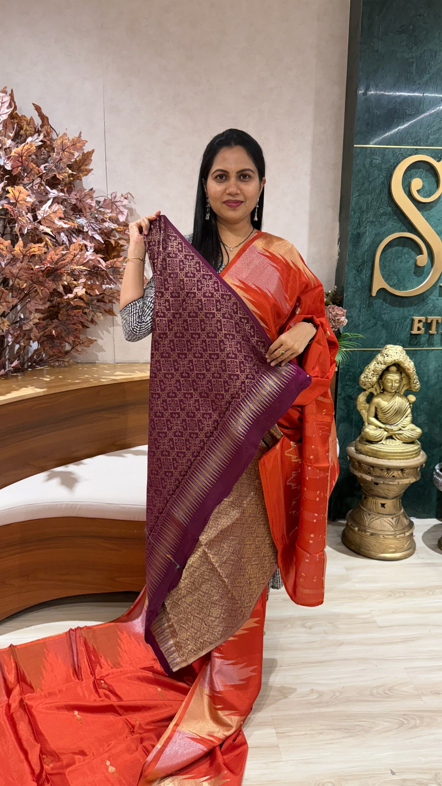 Russian silk temple border