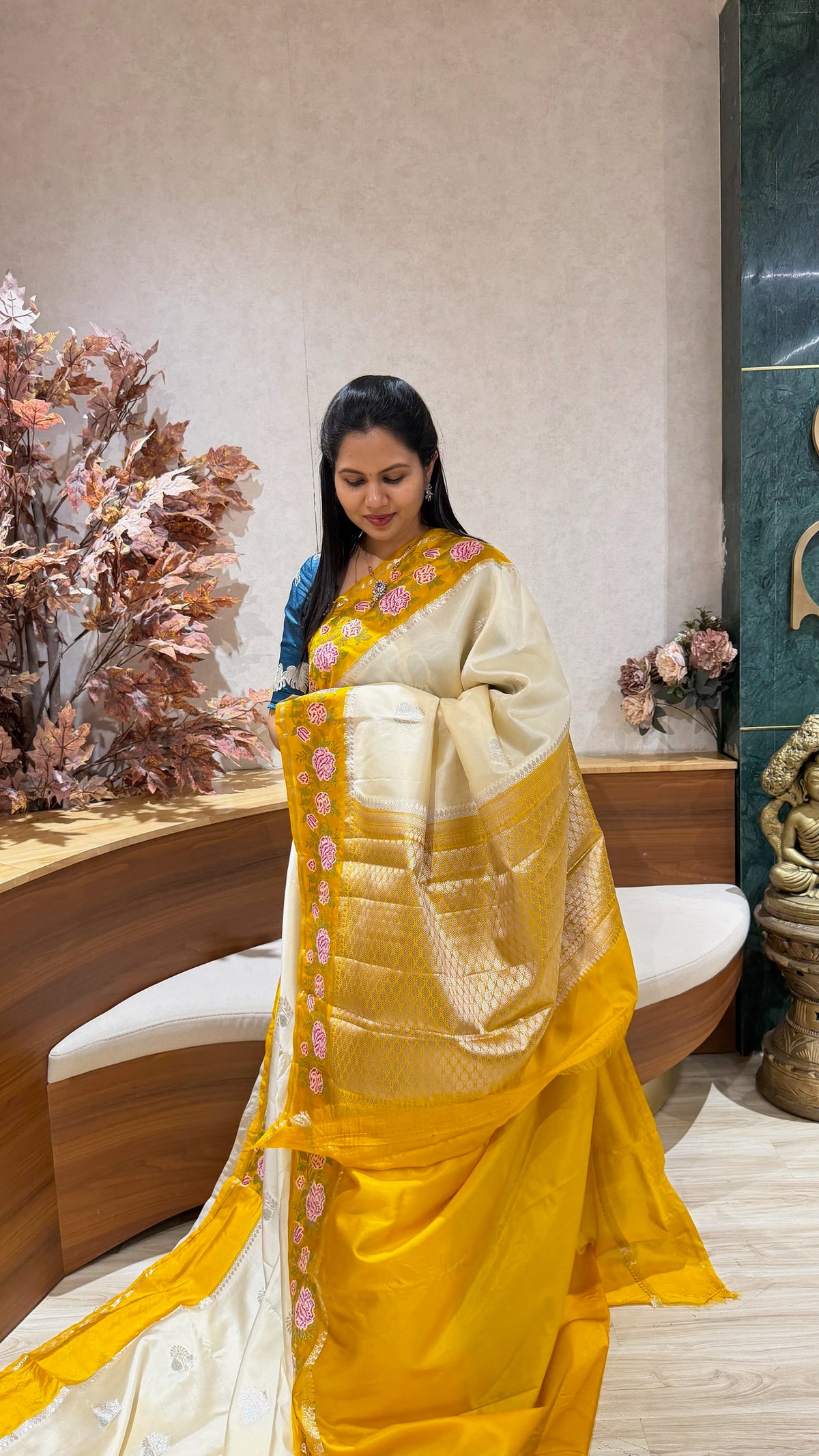 Mango silk embroidery