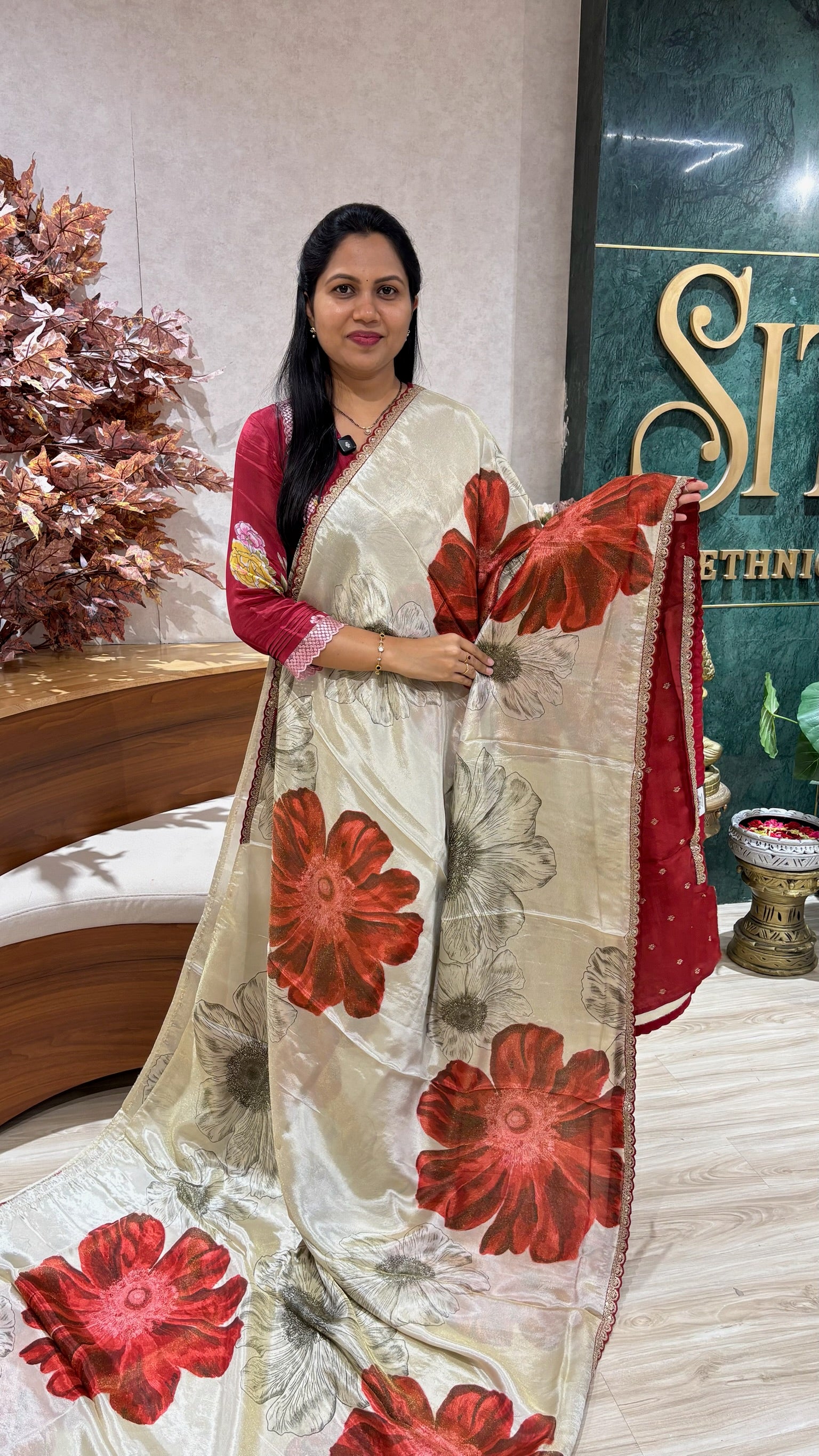 Georgette work borders