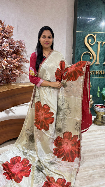 Georgette work borders