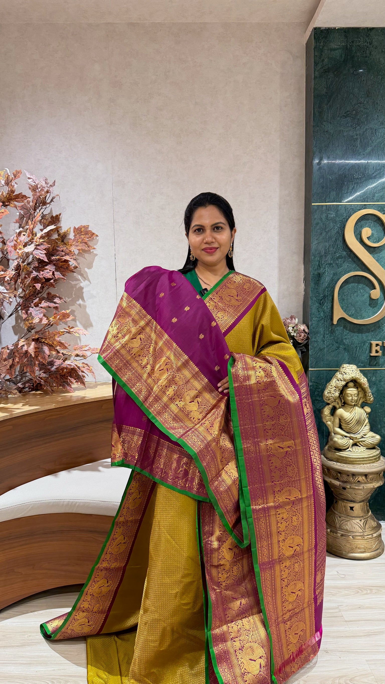 Handloom brocade gadwal pattu