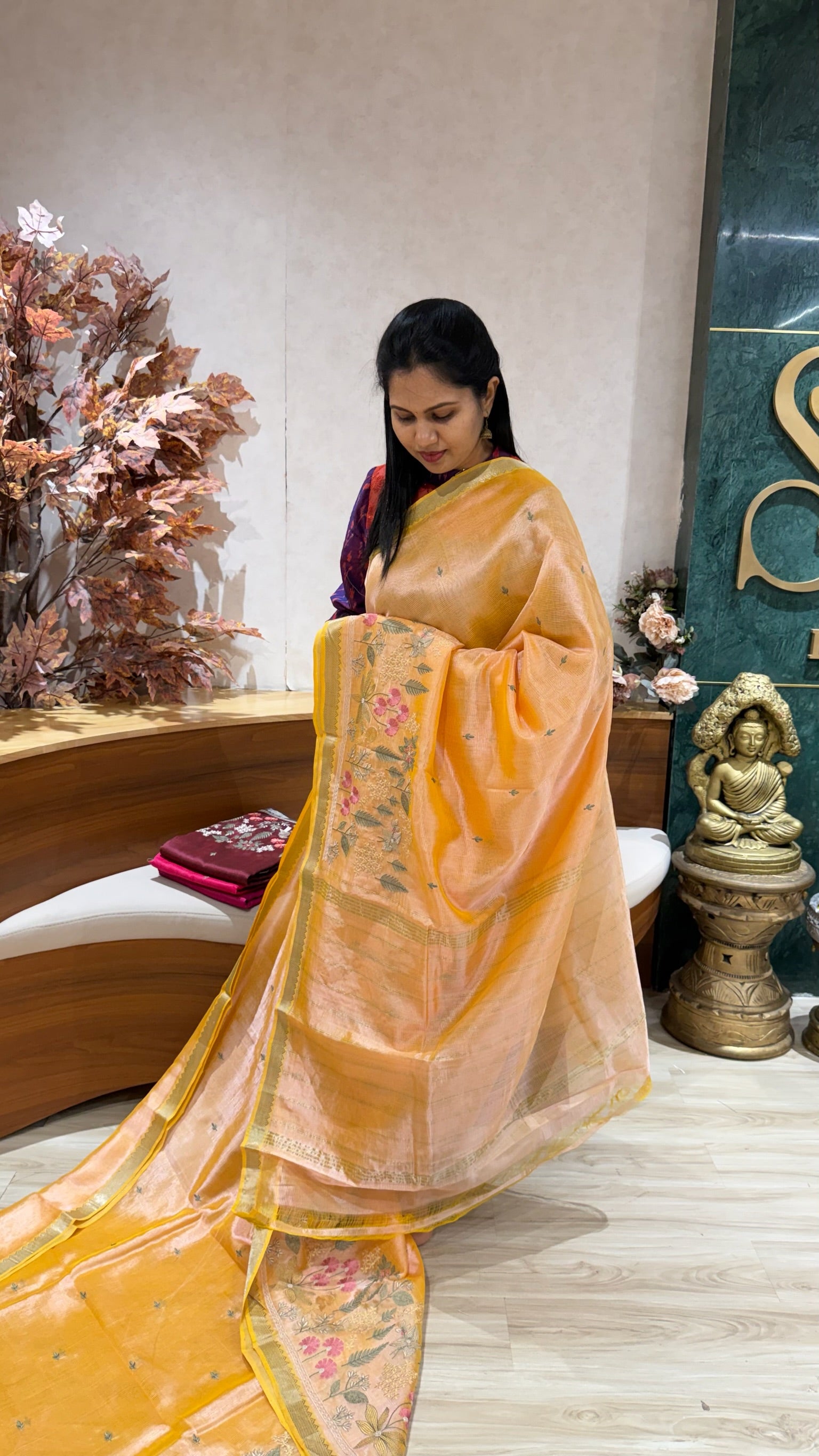 Handloom Mangalgiri embroidery