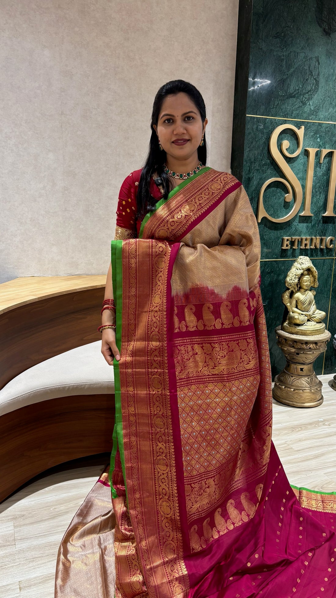 Handloom brocade gadwal