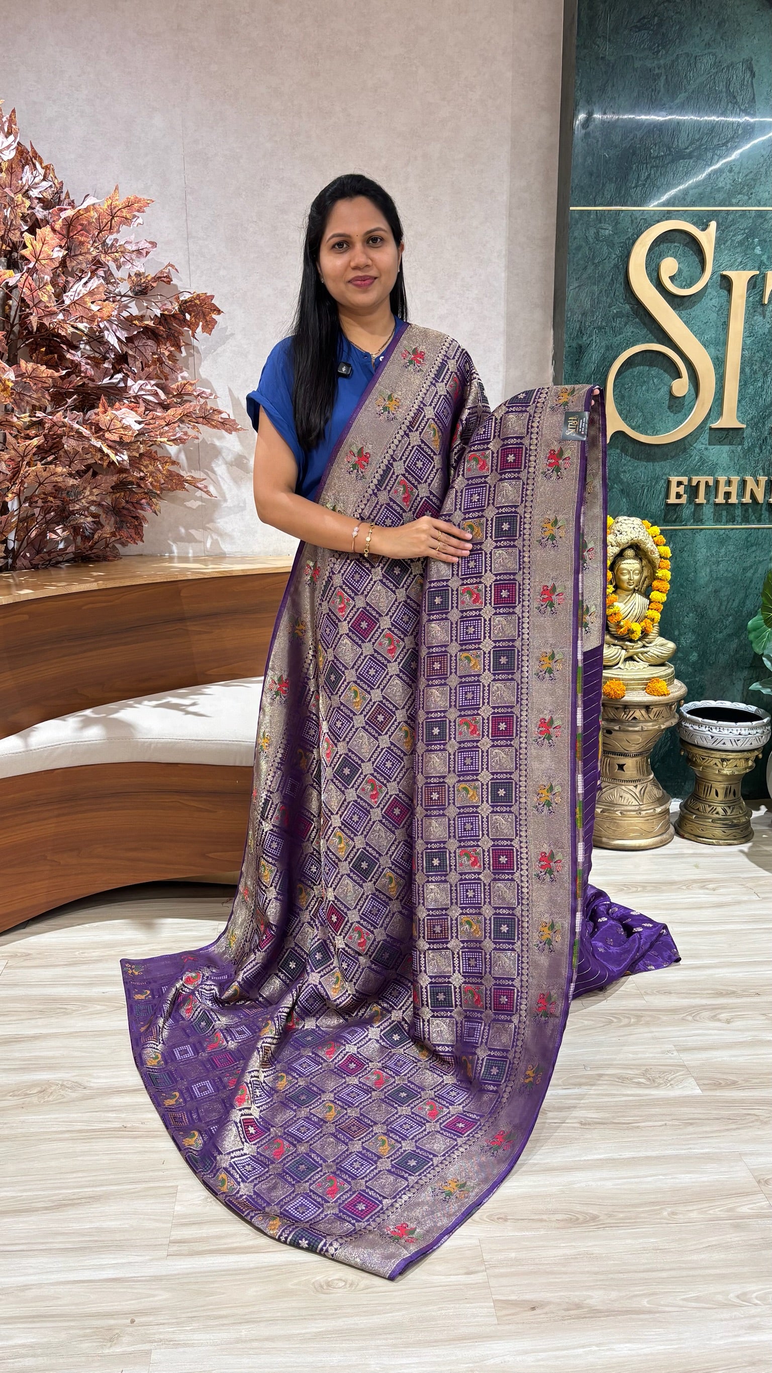 Georgette banaras weaving