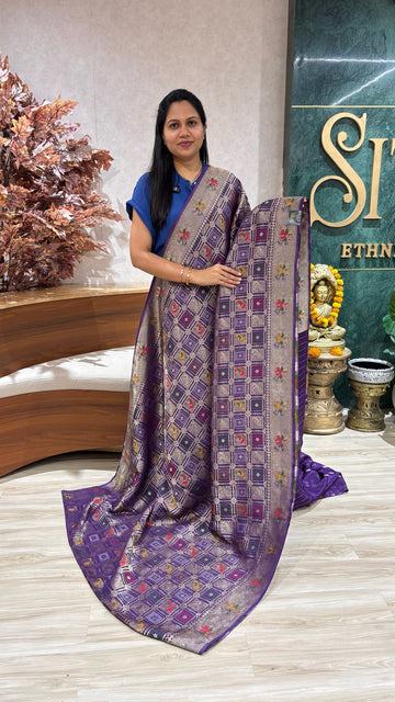 Georgette banaras weaving