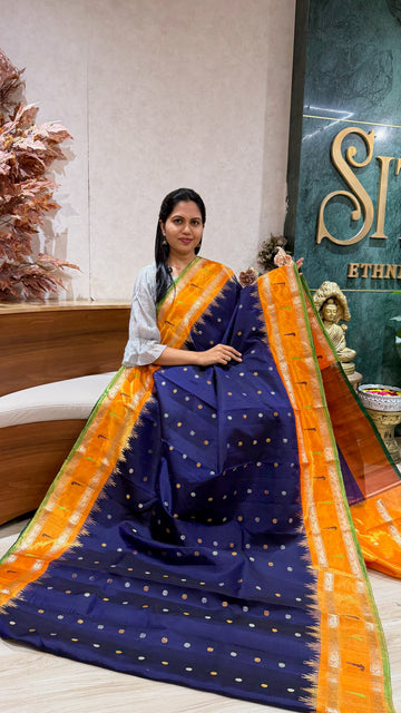 Handloom  Gadwal tissue muniya border