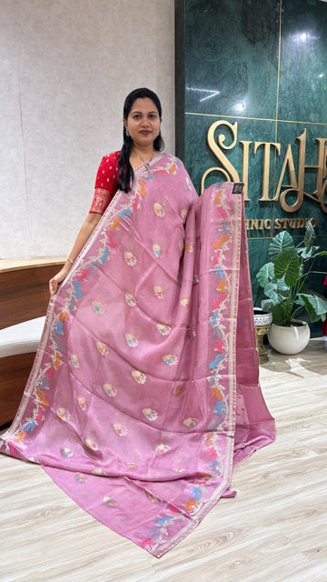 Organza shikara mavue pink