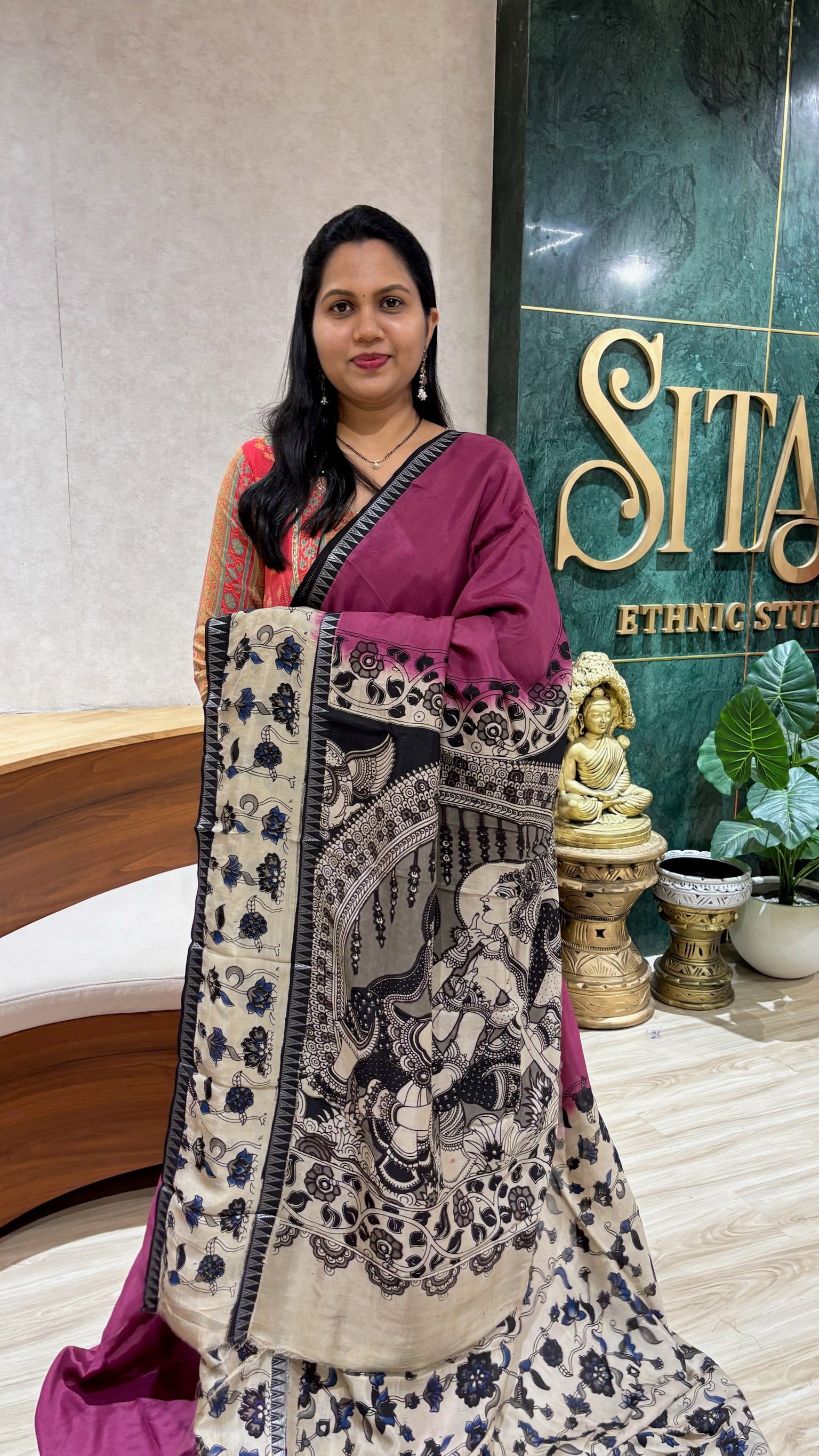 Chennur silk dark onion pink