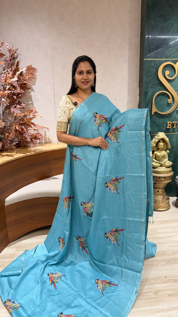 Tussar embroidery
