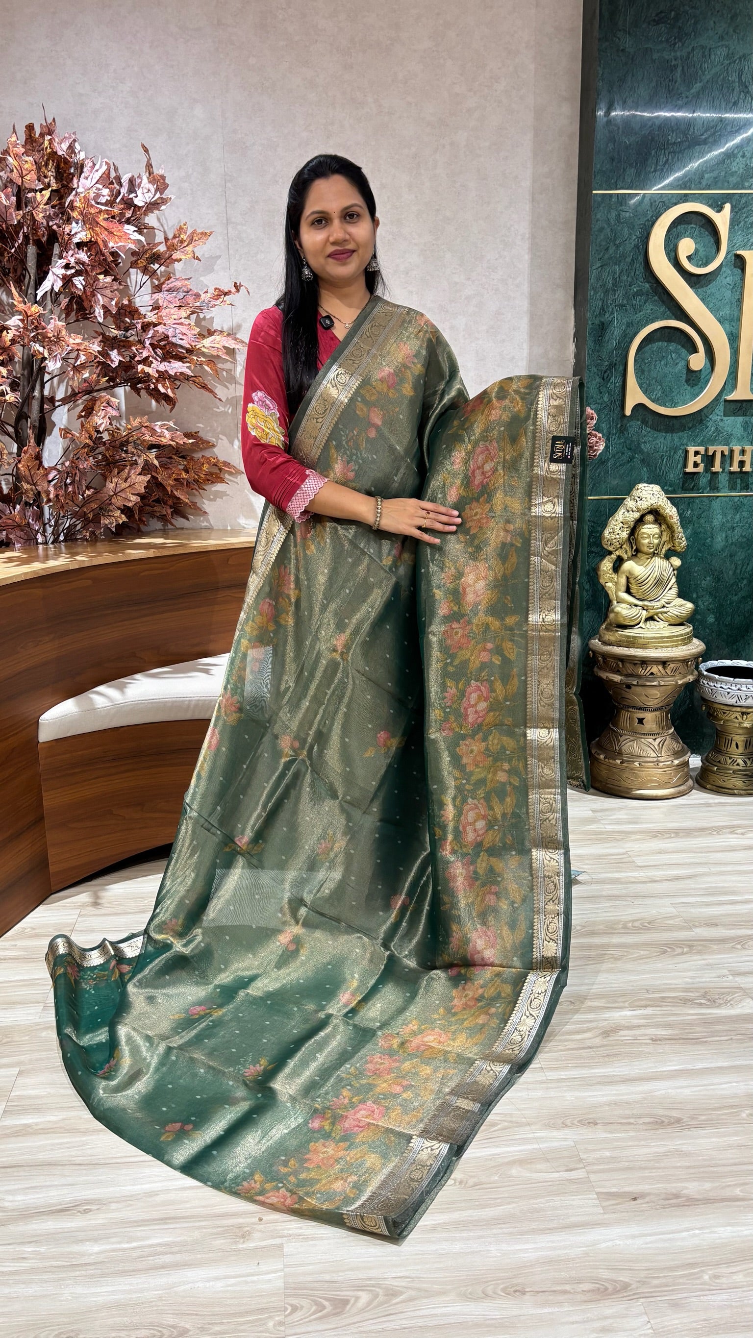 Tissue banaras digital print