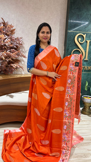 Russian silk mashru work borders