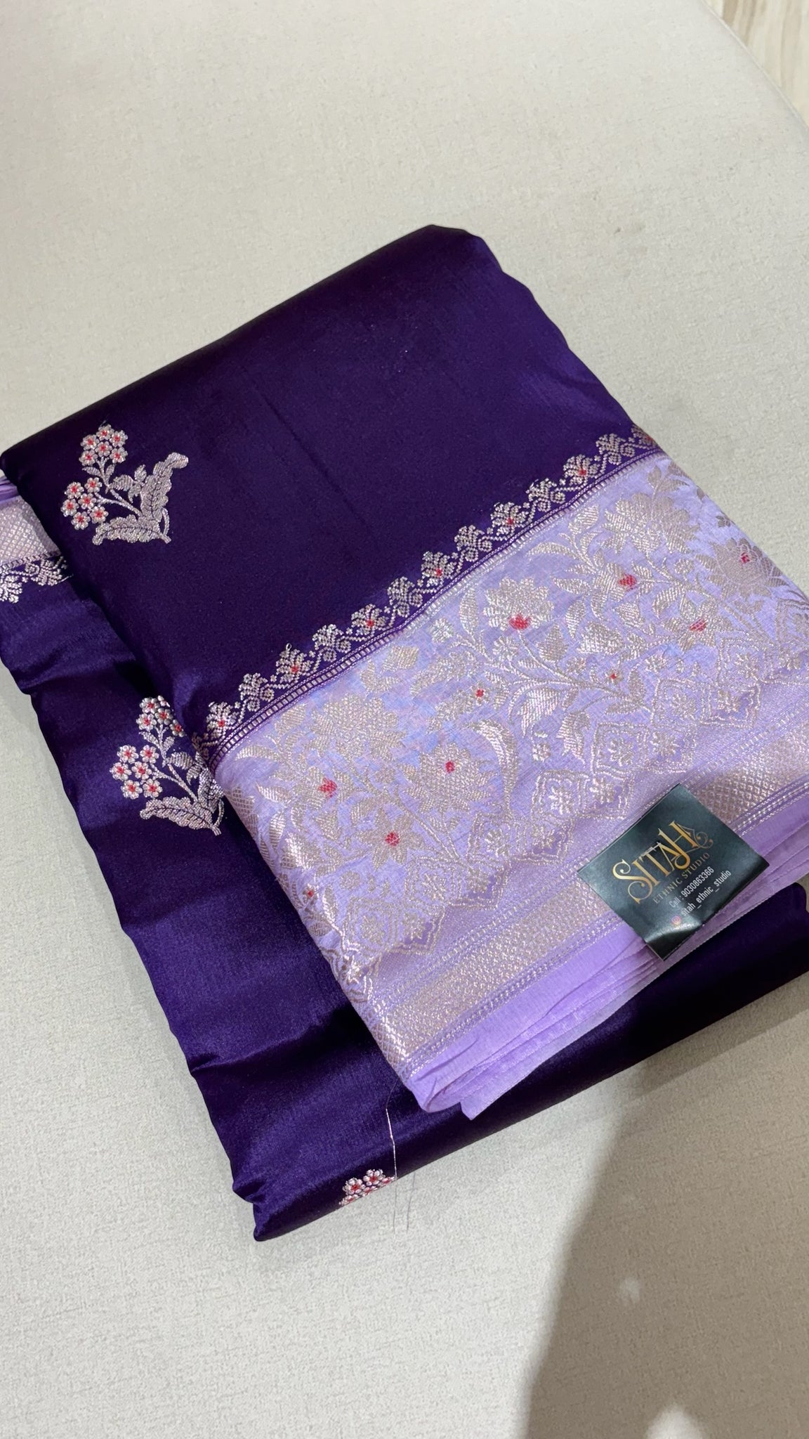 Fancy mango pattu purple