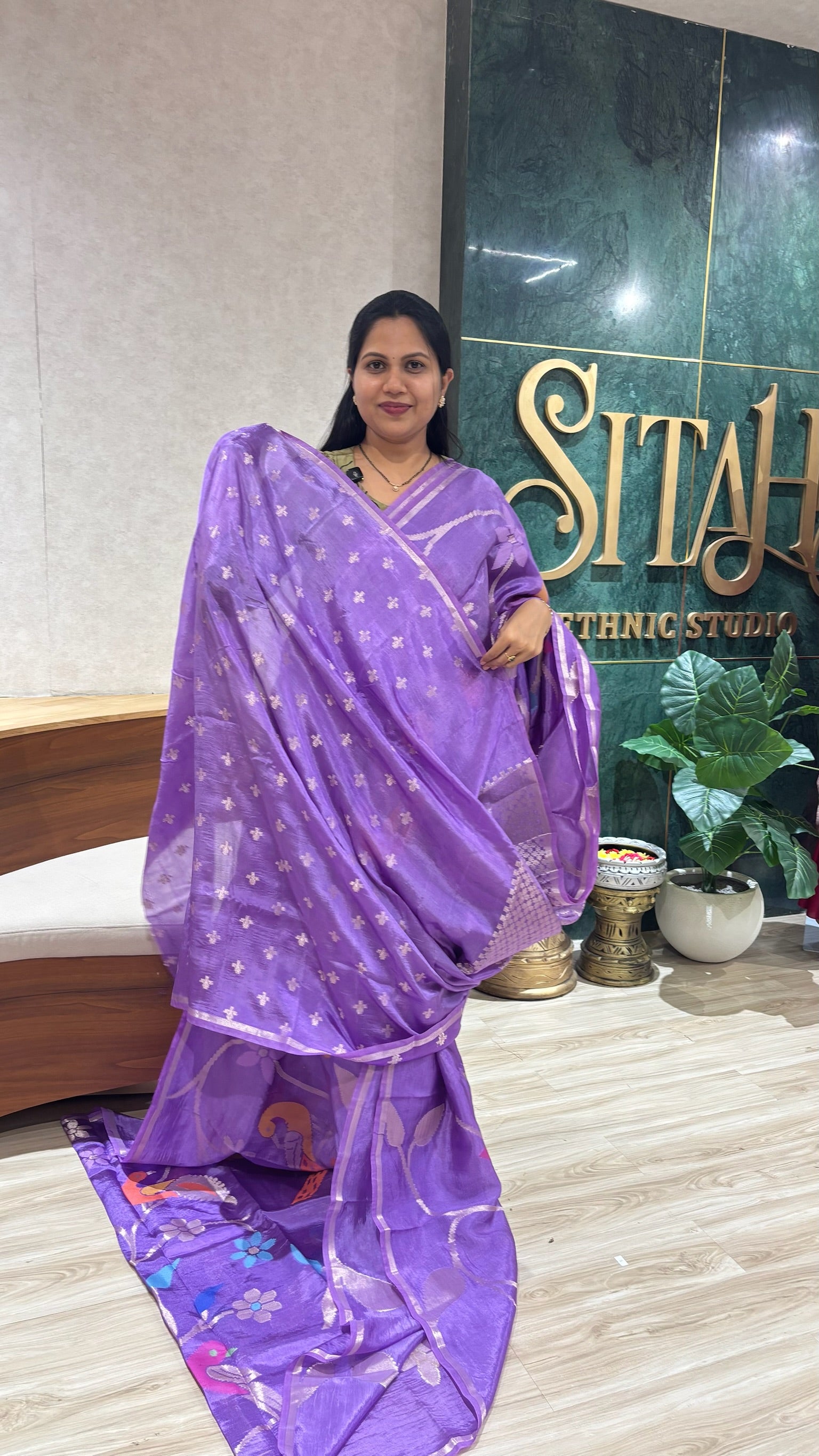Paper silk allover lavendar