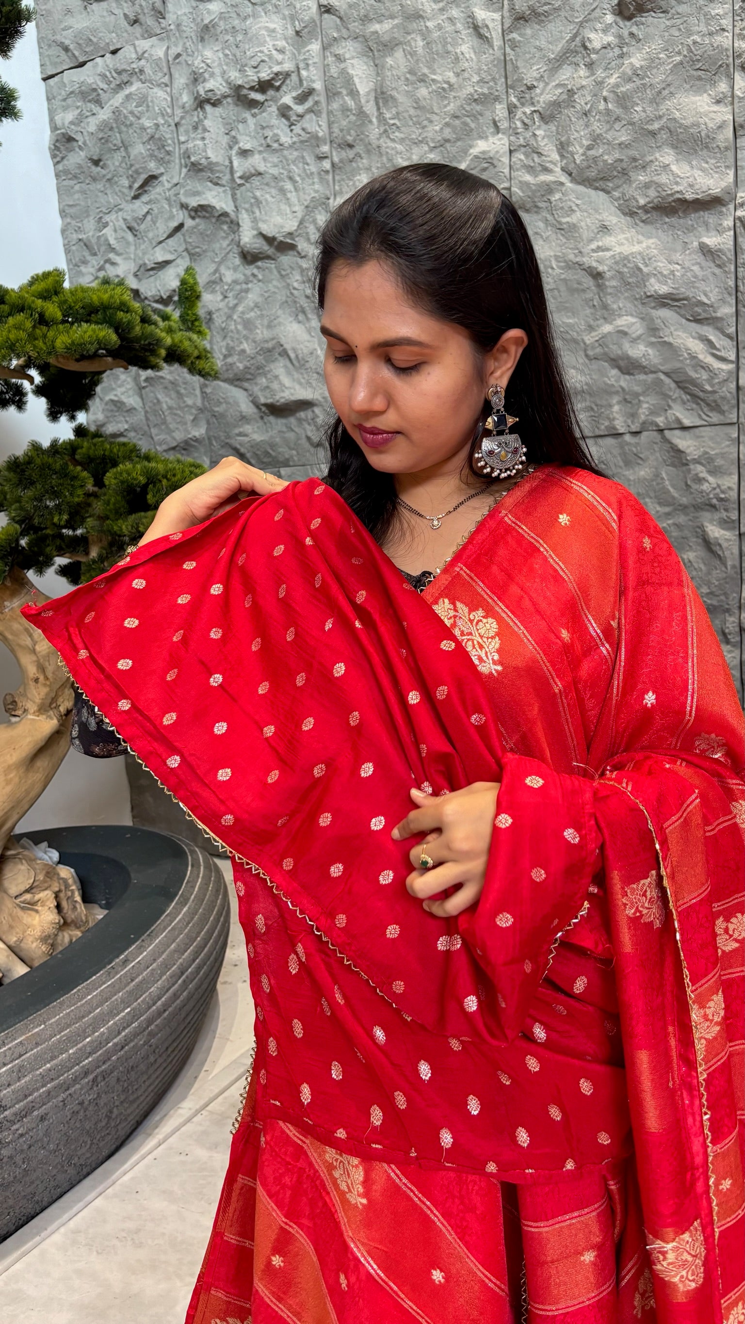 Fancy banaras red