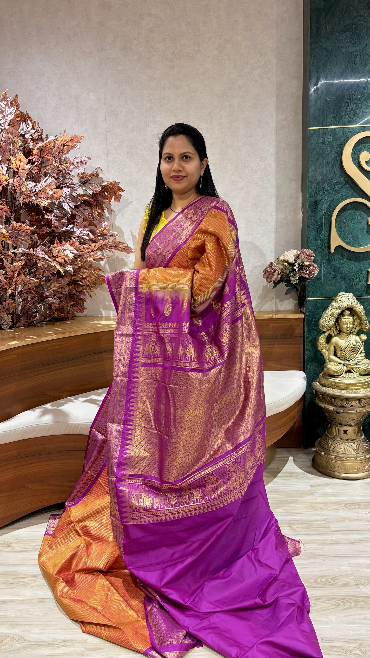 Semi Gadwal vintage check