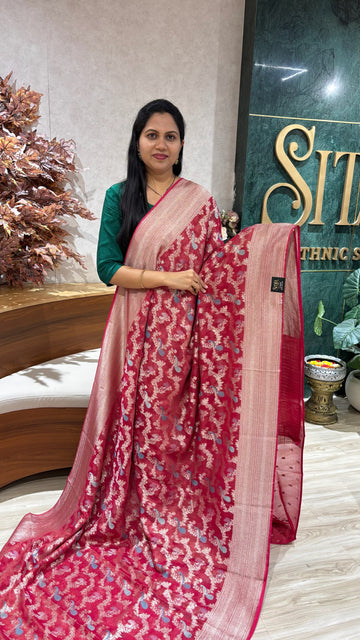 Pure georgette pink