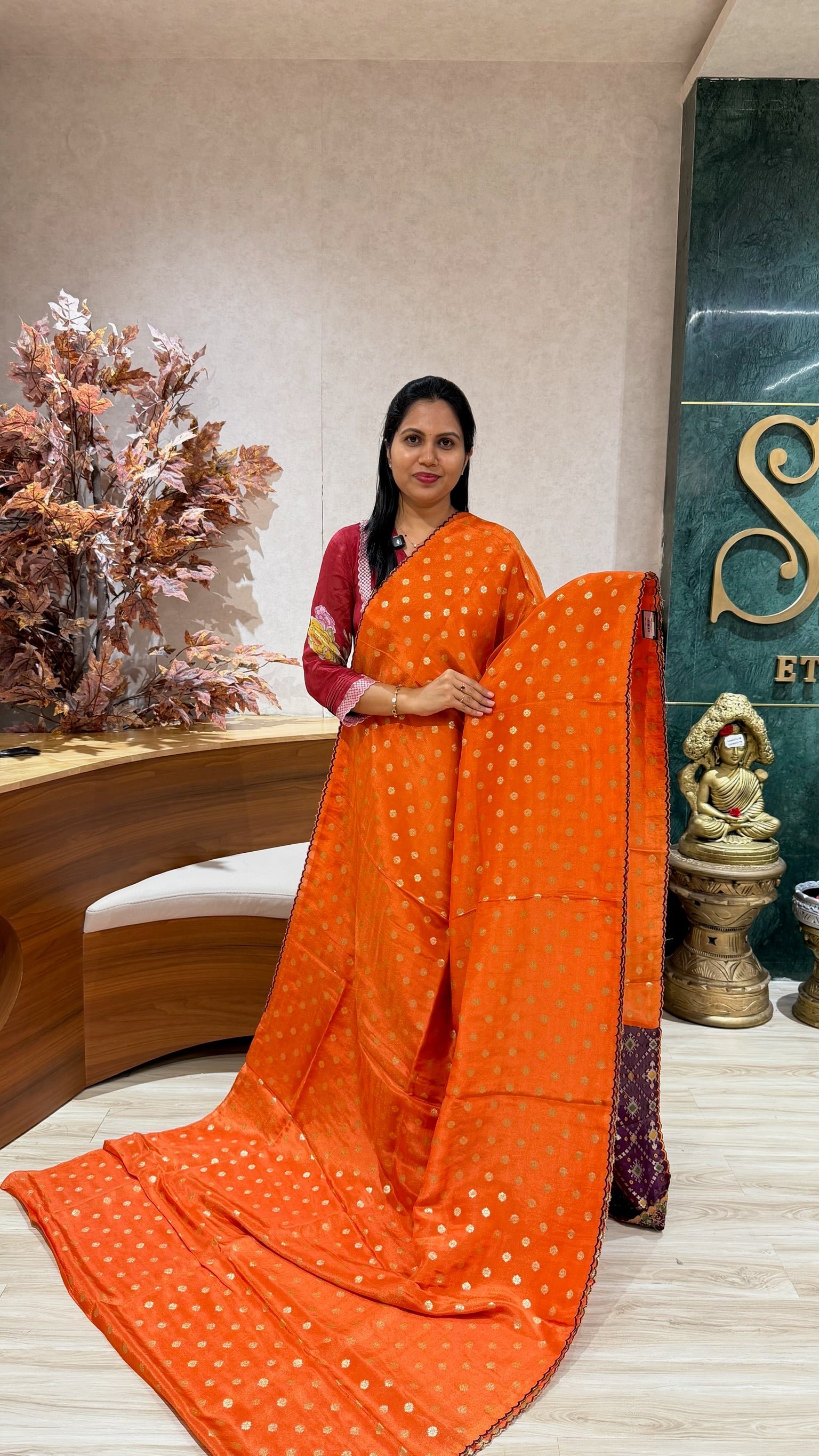 Tissue georgette orange