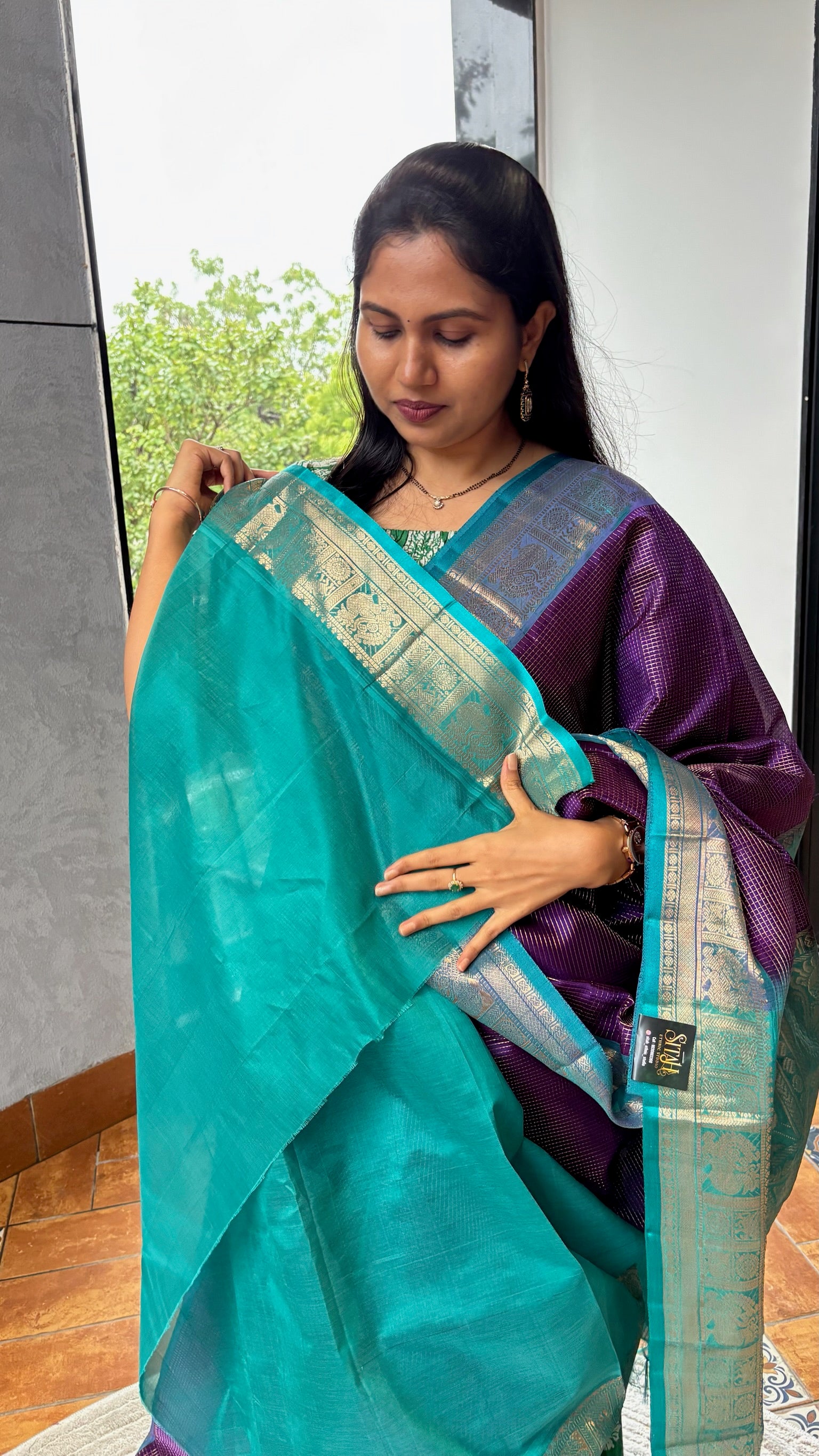 Mangalgiri pattu purple