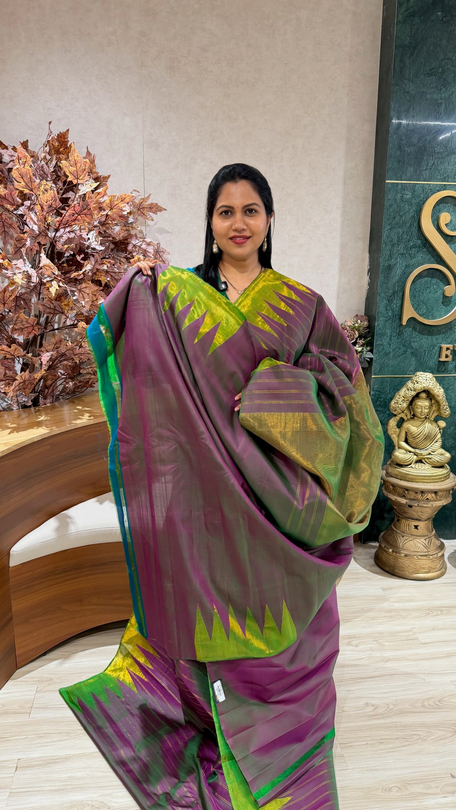 Handloom gadwal tissue border