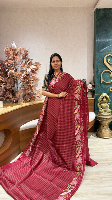 Tussar embroidery
