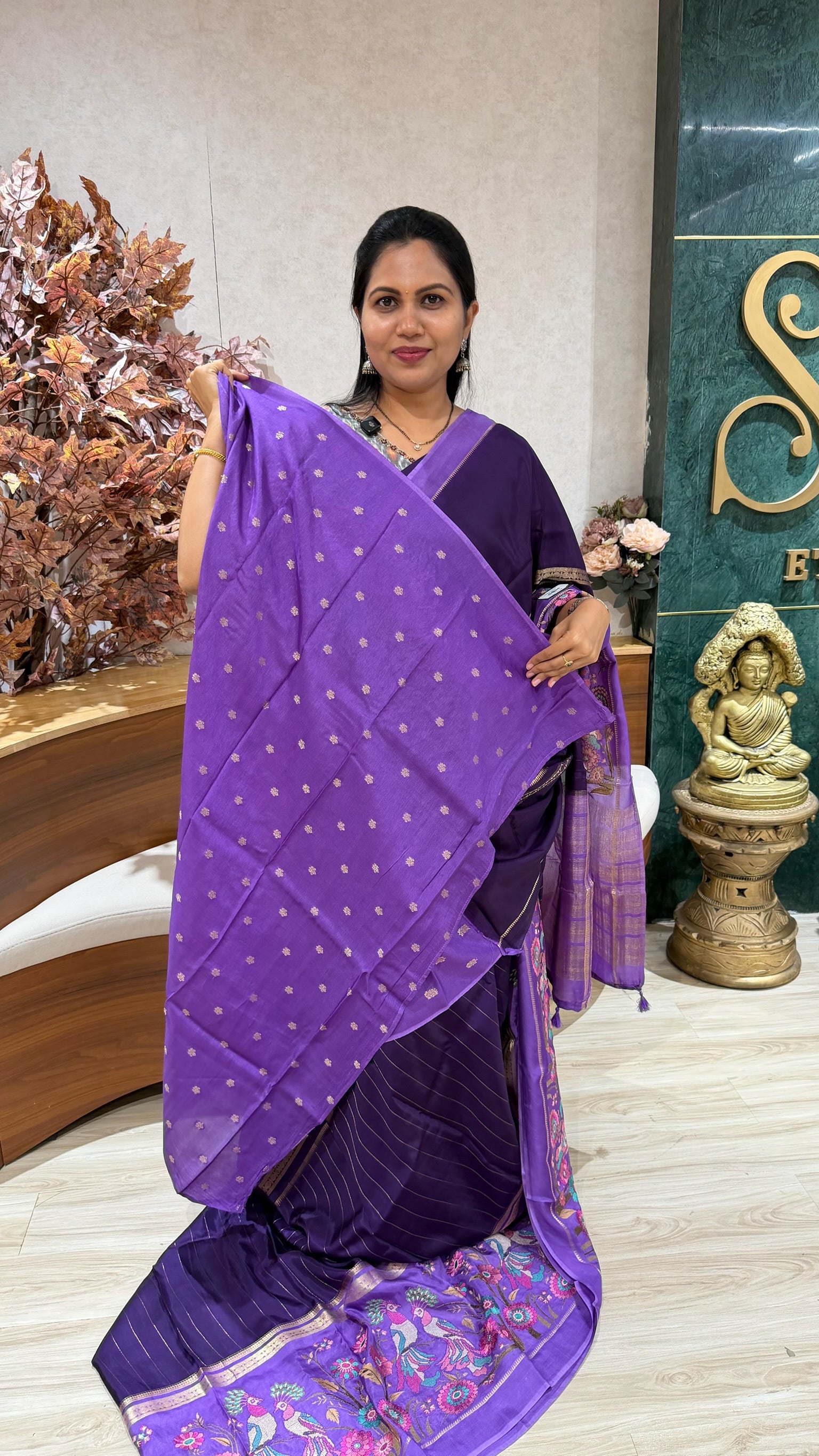 Mysore silk embroidery