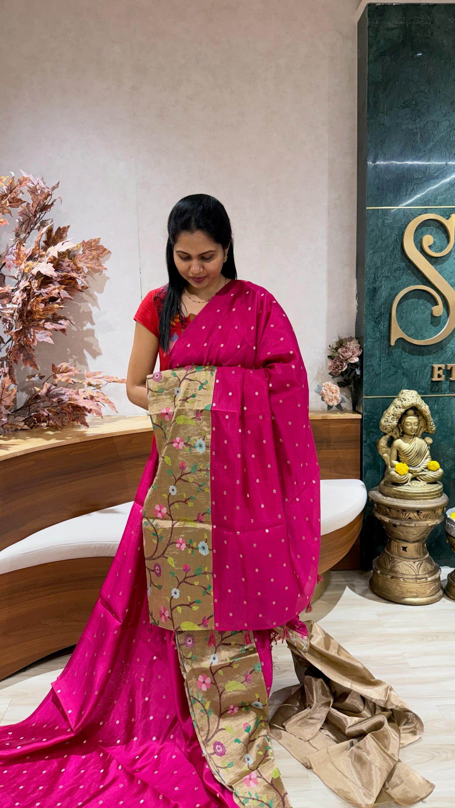 Designer silk paithani