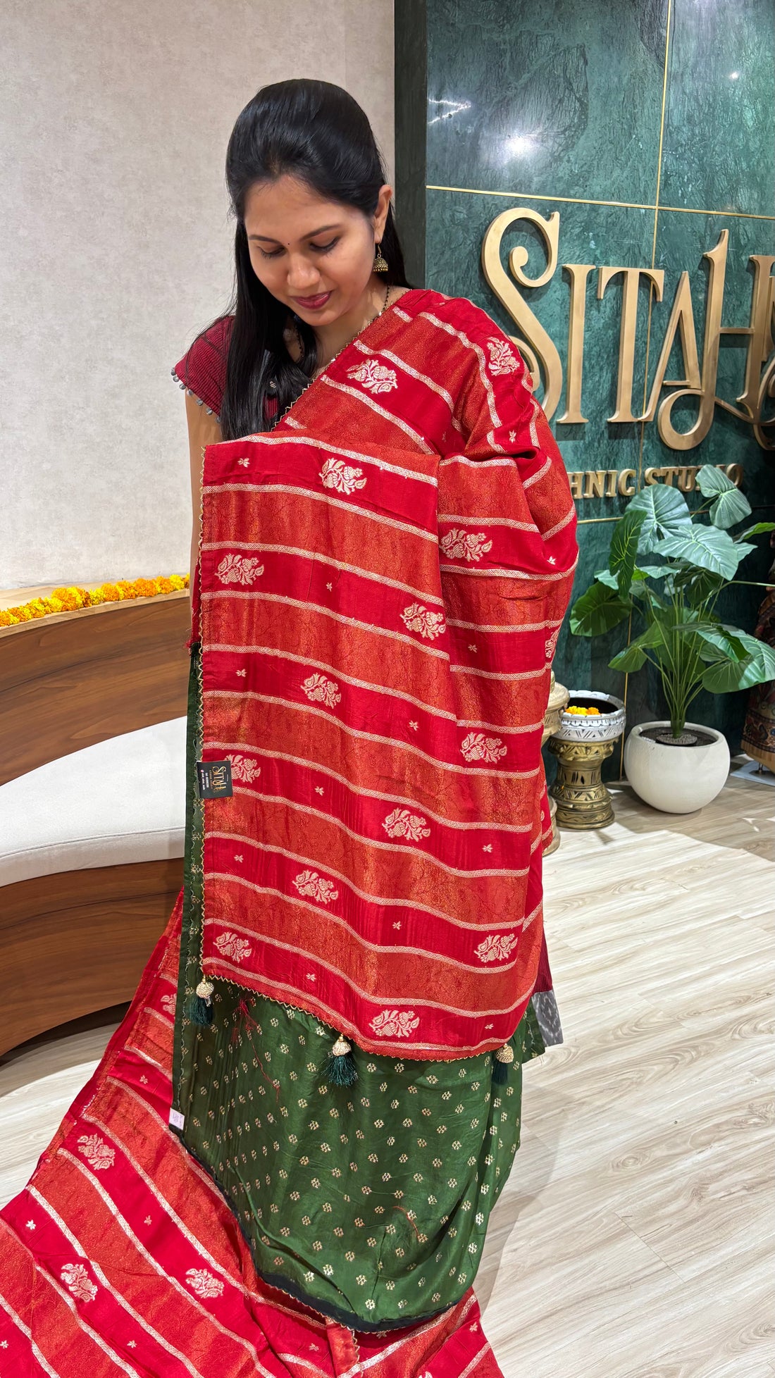 Pure tissue georgette lace border