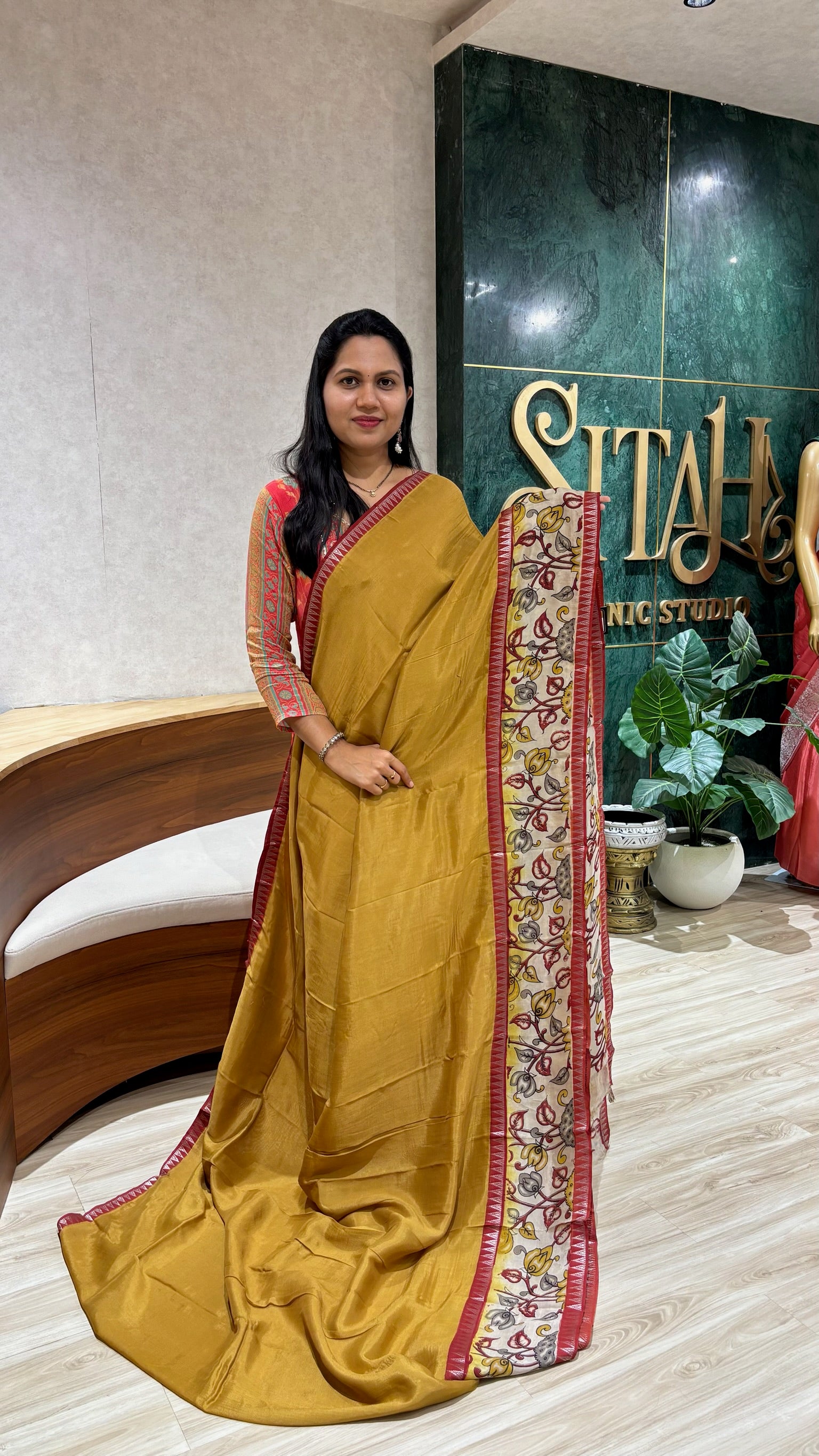 Chennur silk mustard yellow