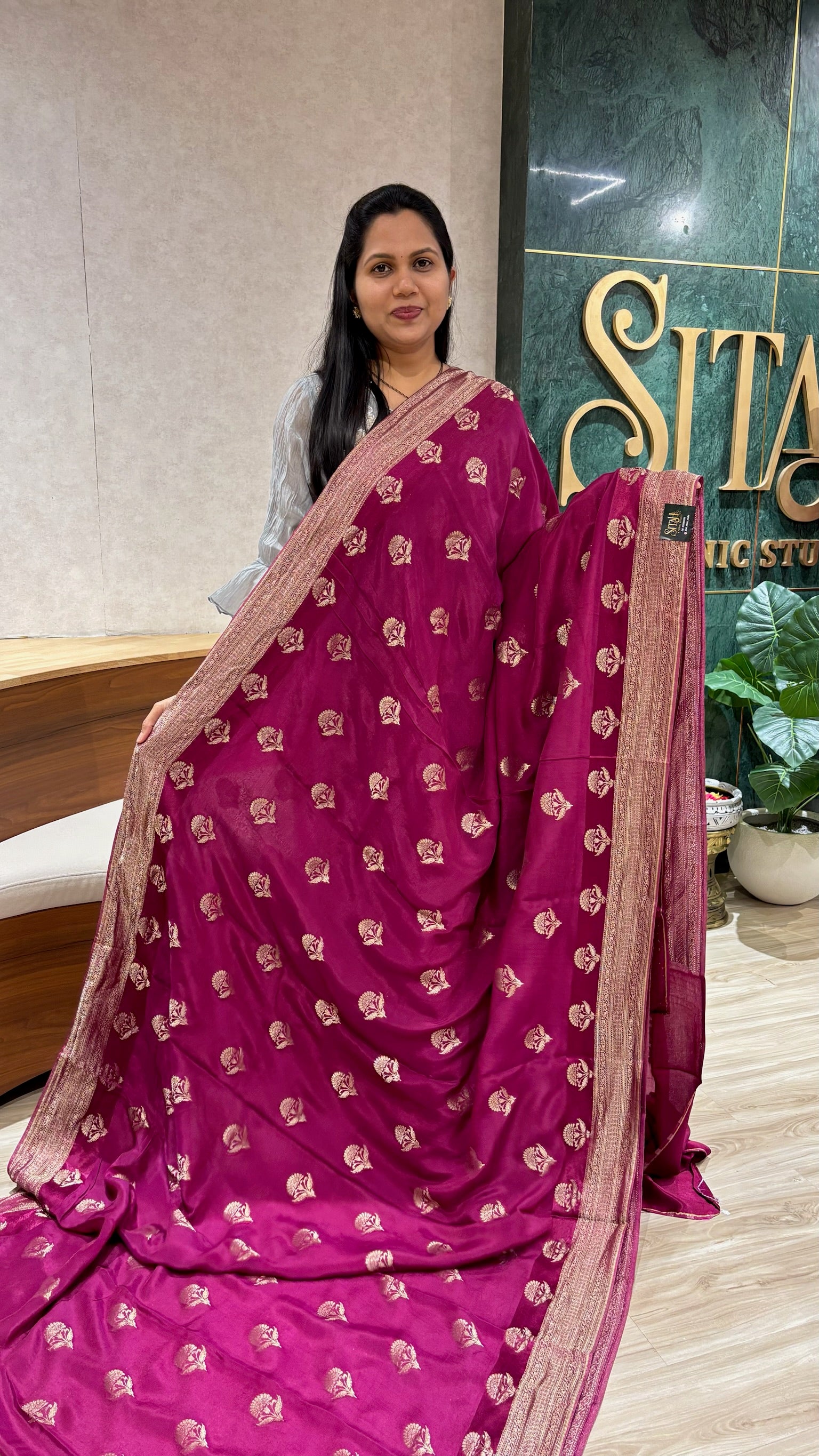 Banaras crepe saree