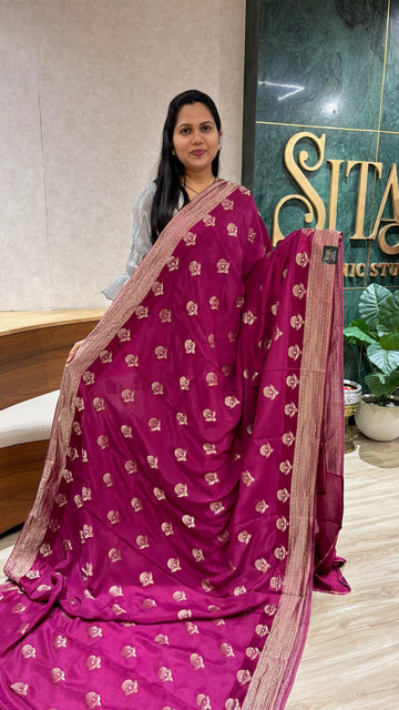 Banaras crepe saree