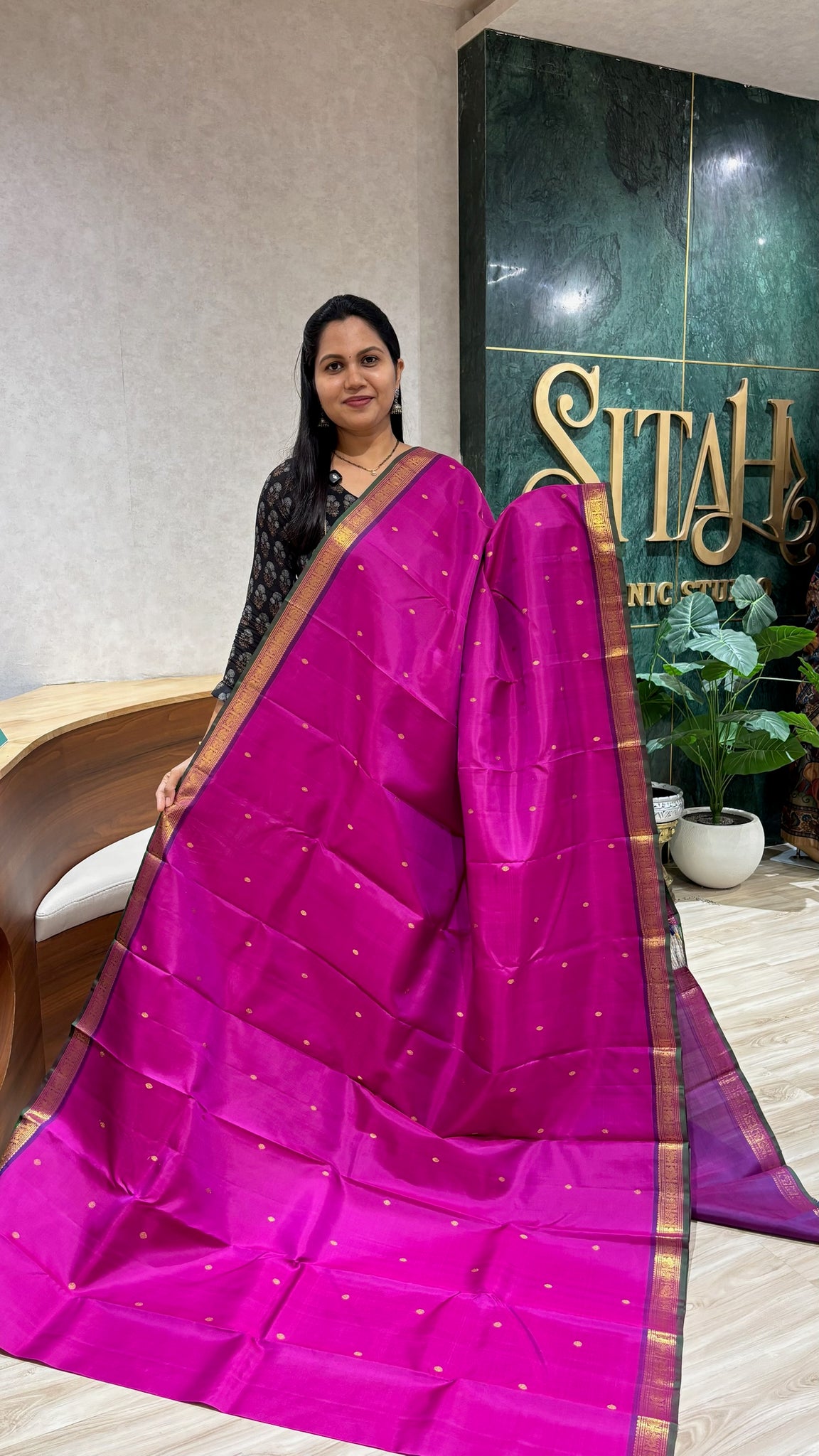 Small border kanchi pattu