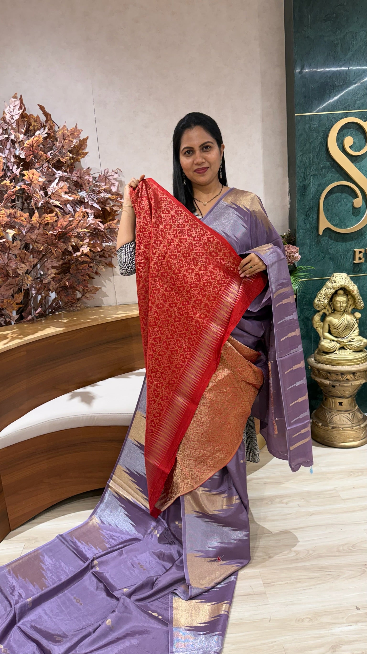 Russian silk temple border