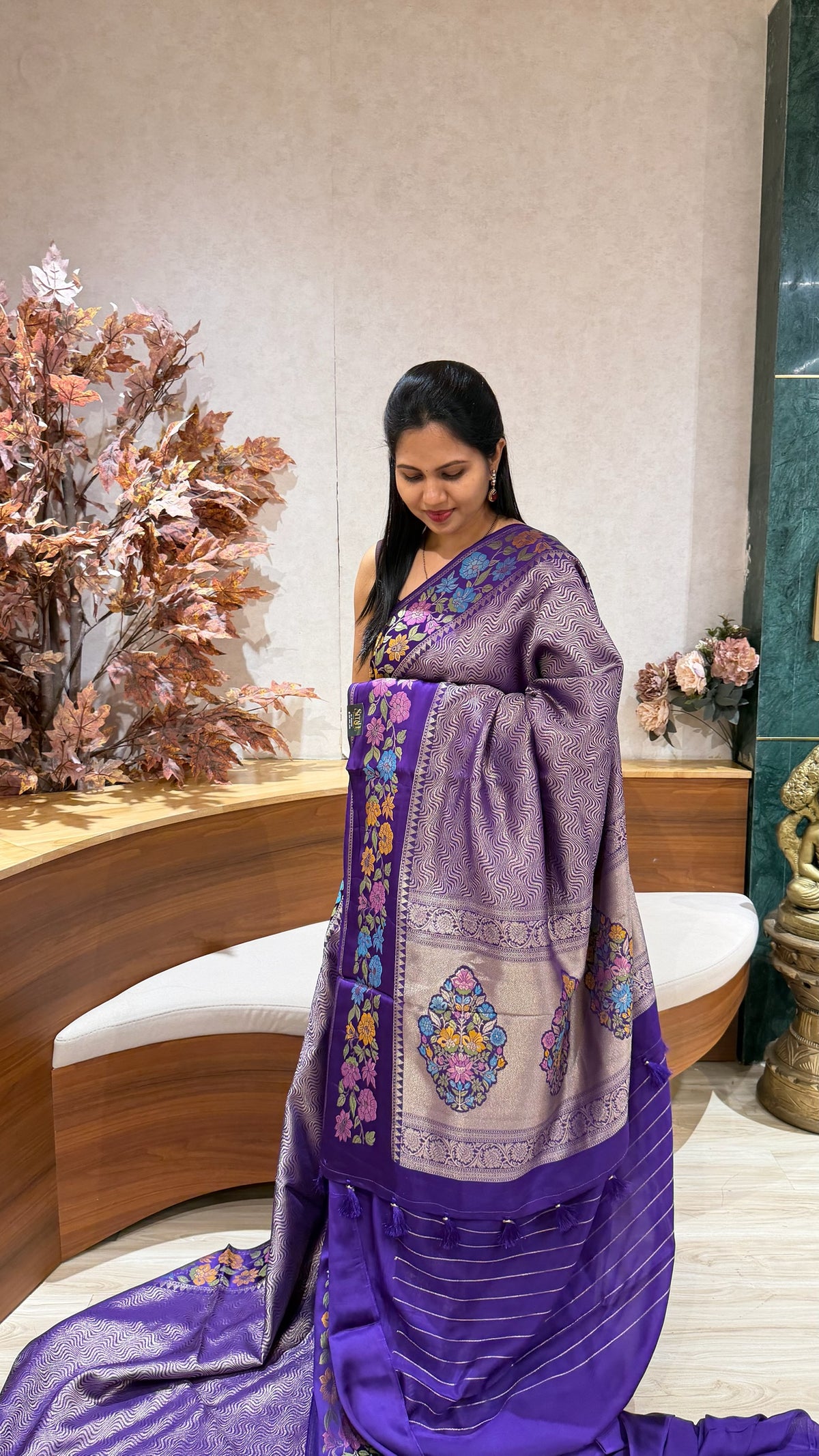Georgette banaras weaving
