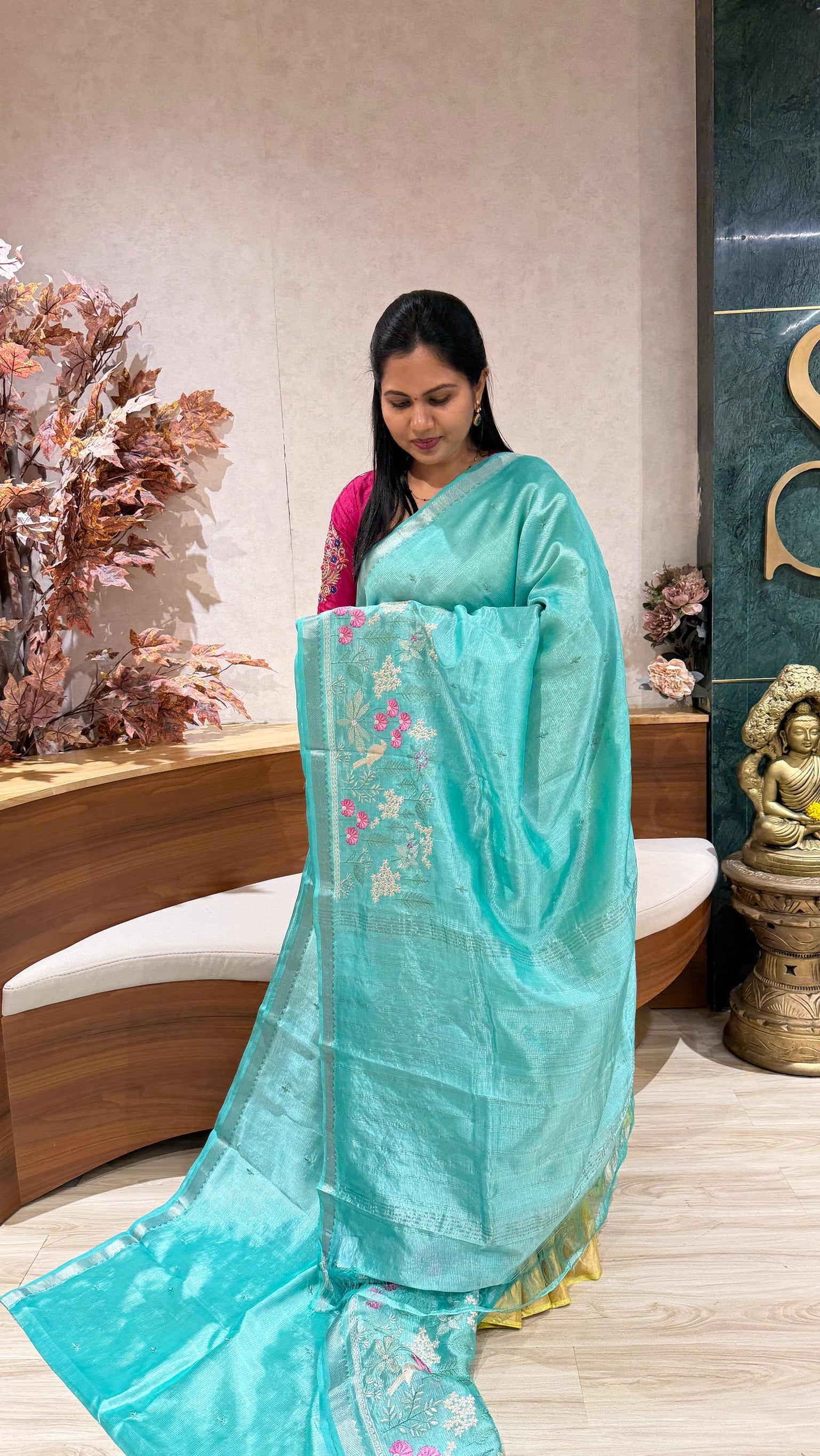 Handloom Mangalgiri embroidery
