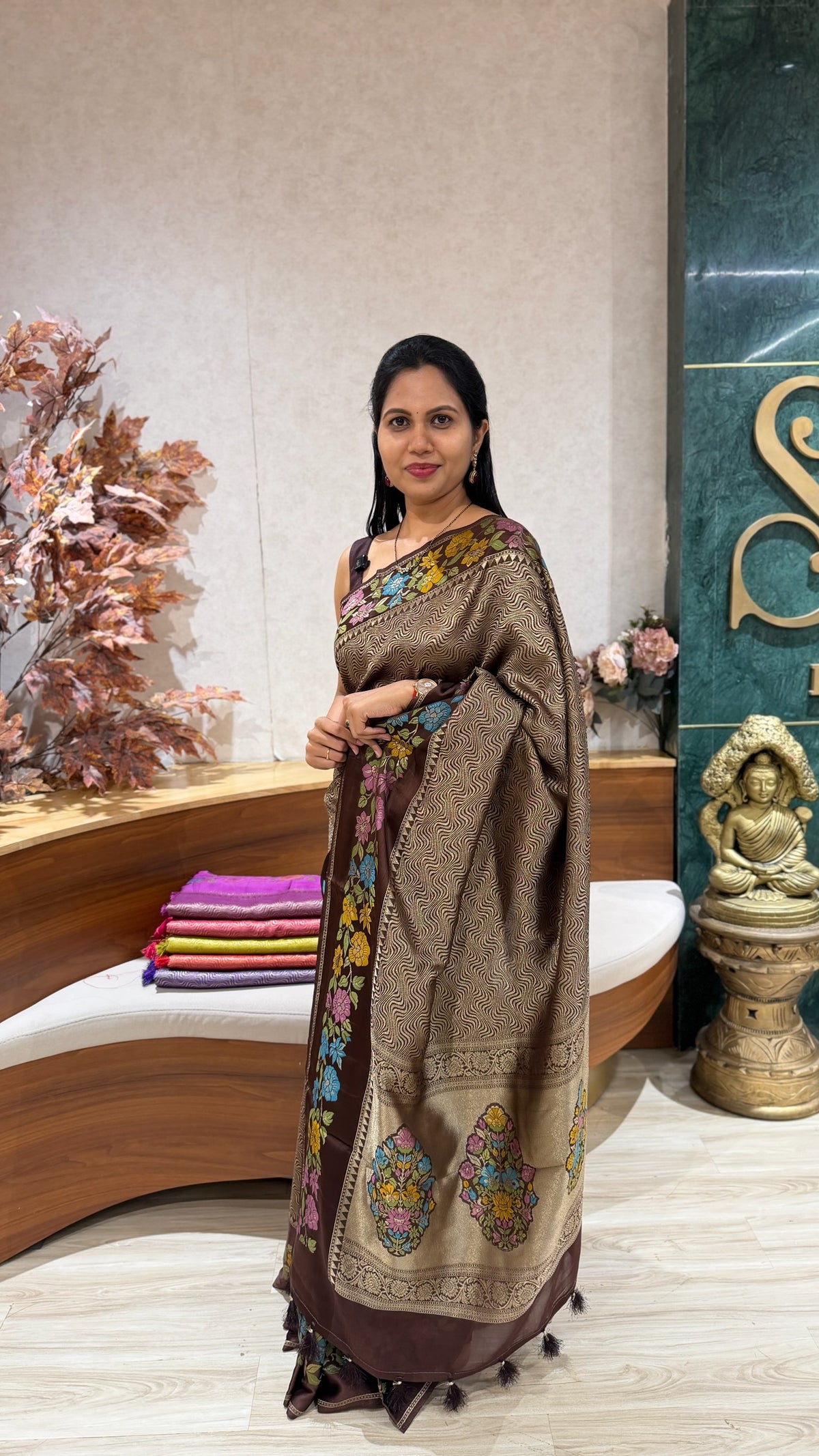 Georgette banaras weaving