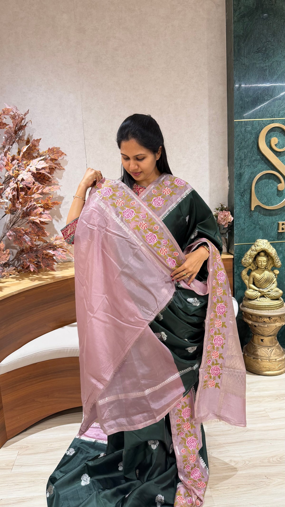 Mango silk embroidery