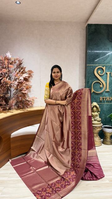 Banaras Tissue Patola Maroon