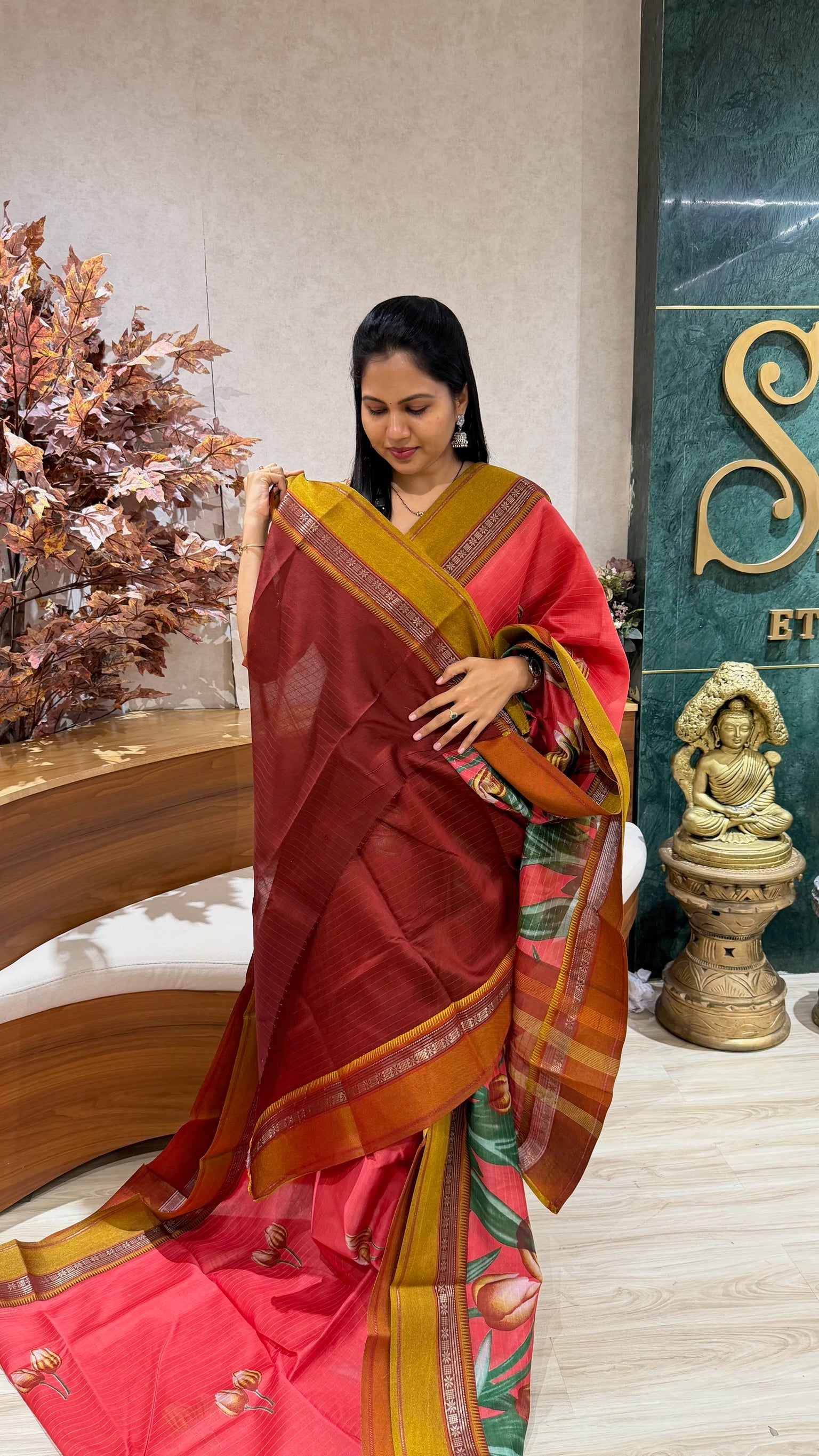 Digital print sarees