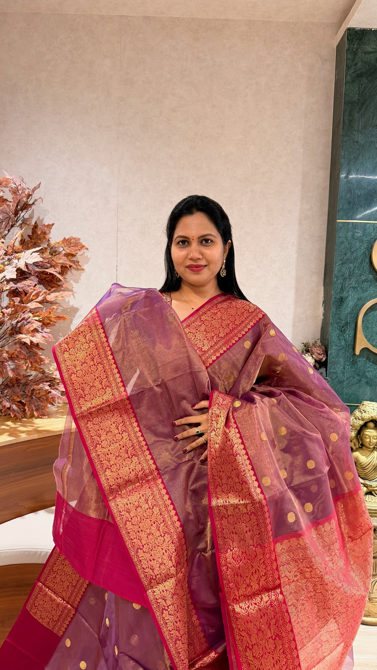 Handloom tissue chanderi