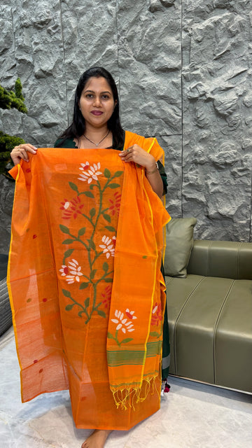 Jhamdhani set orange