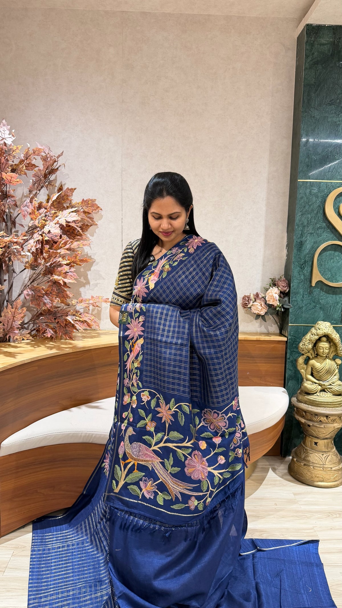 Tussar embroidery