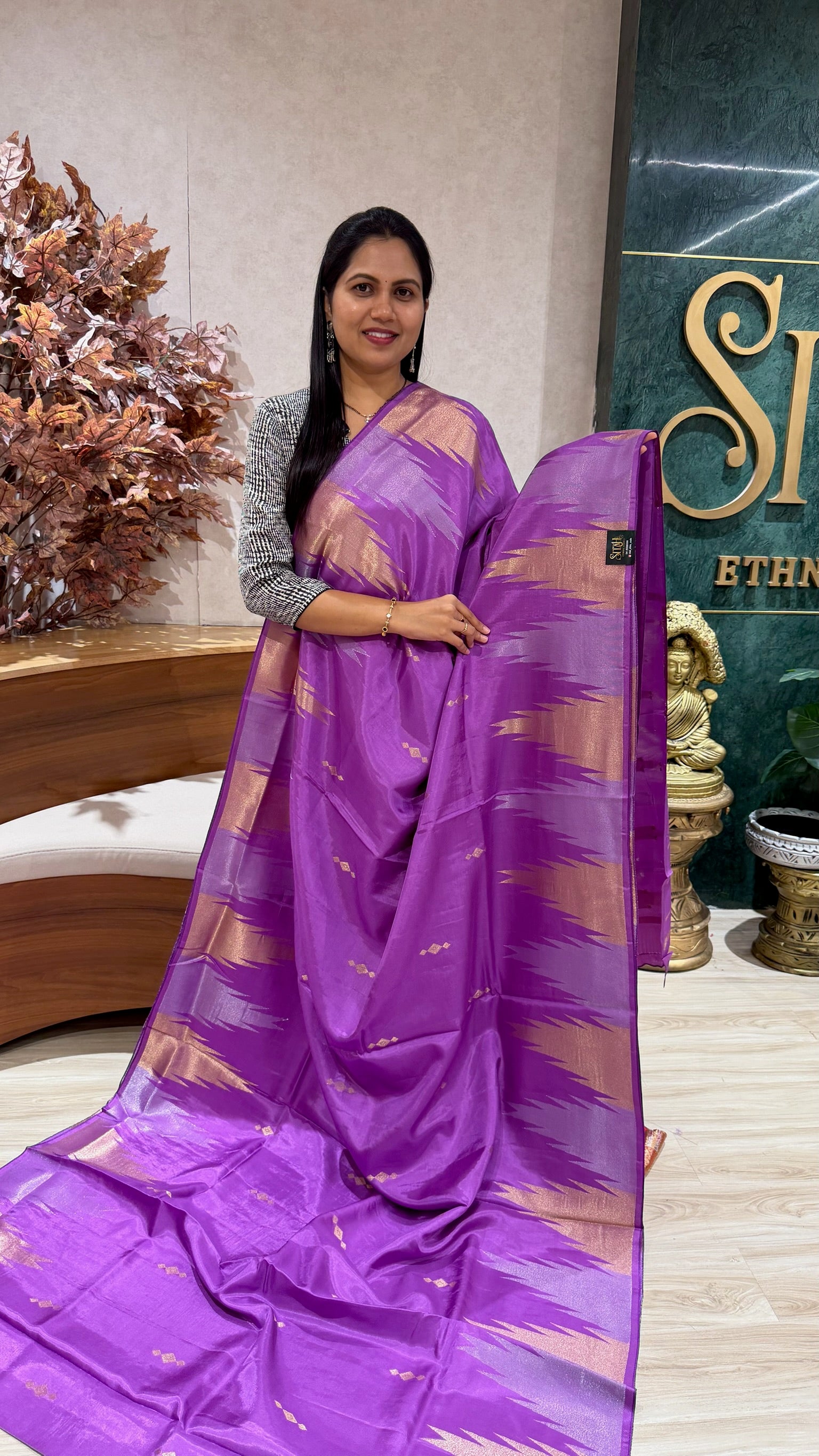 Russian silk temple border