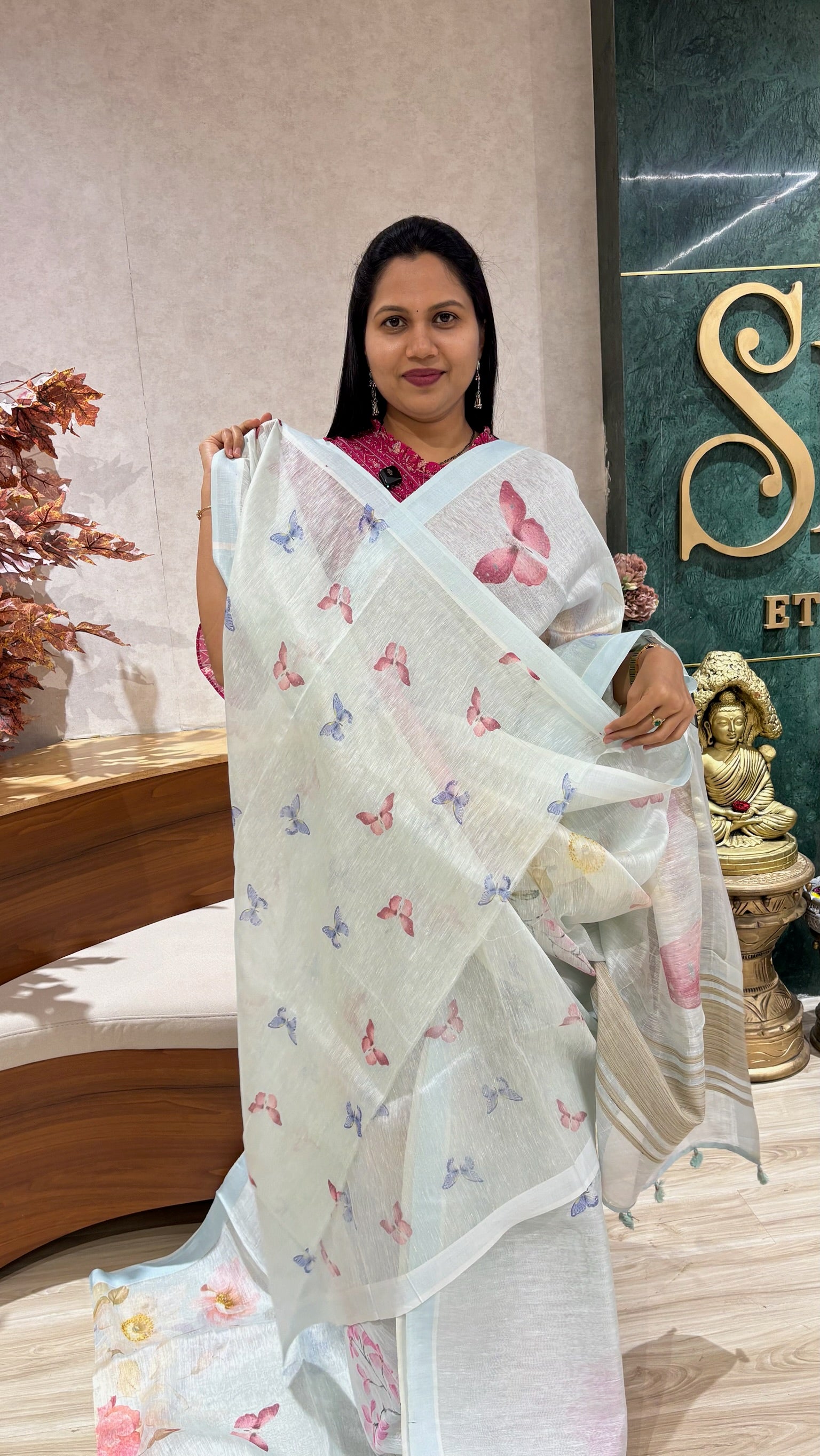 Pure linen digital print