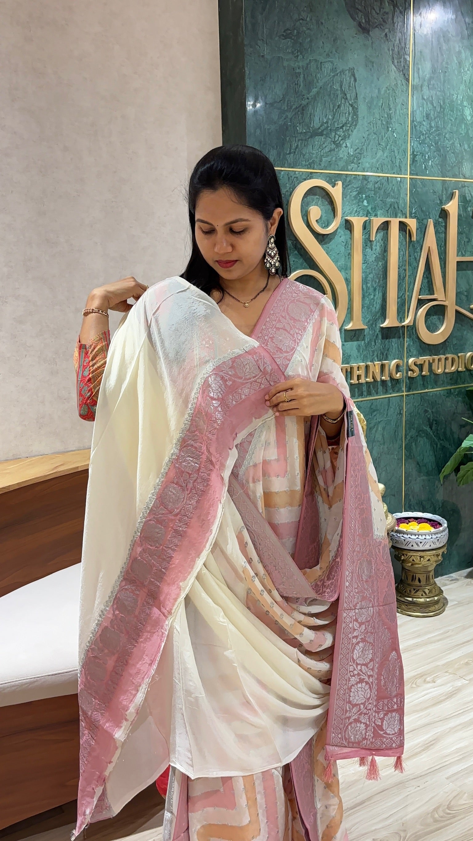 Chiffon georgette onion pink