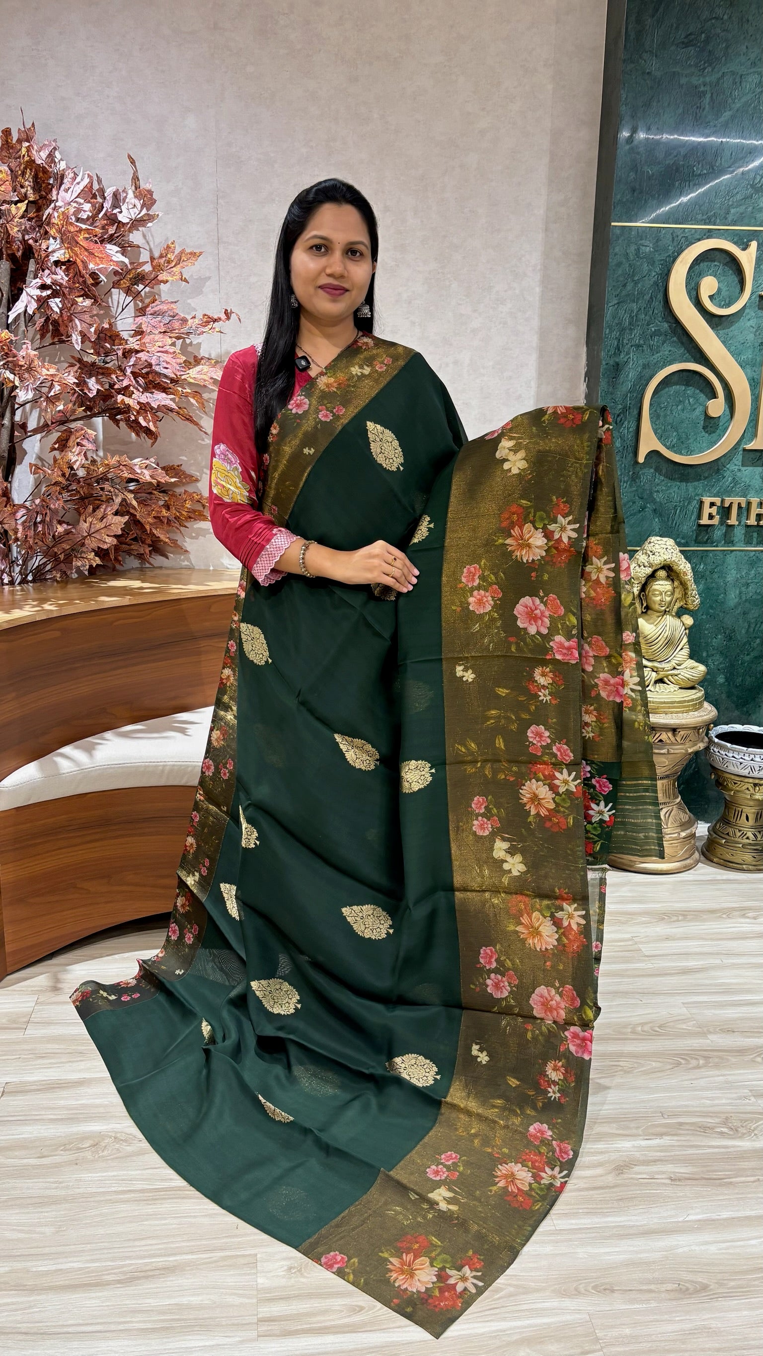 Designer kora tissue saree