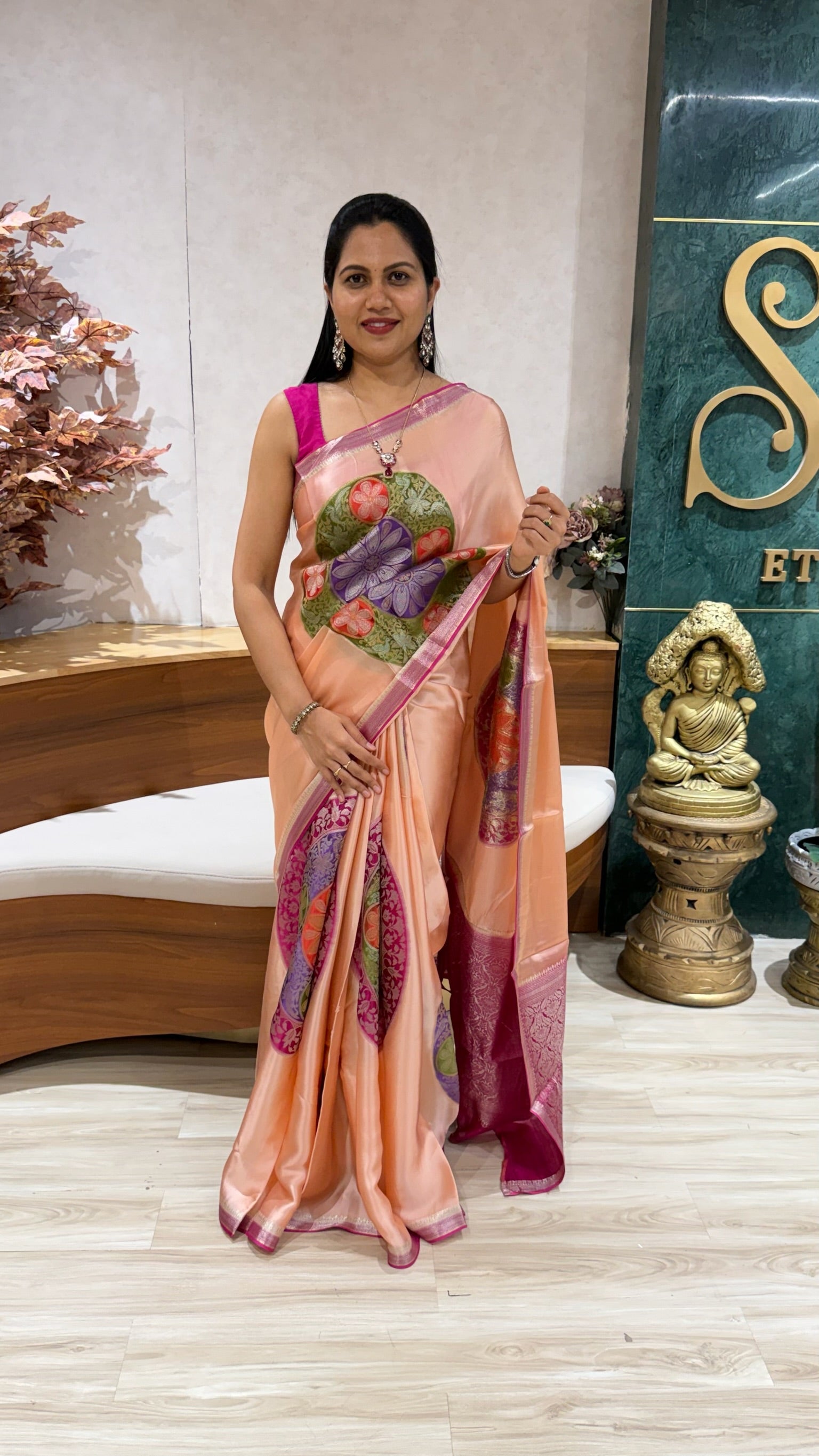 Mashru crepe designer